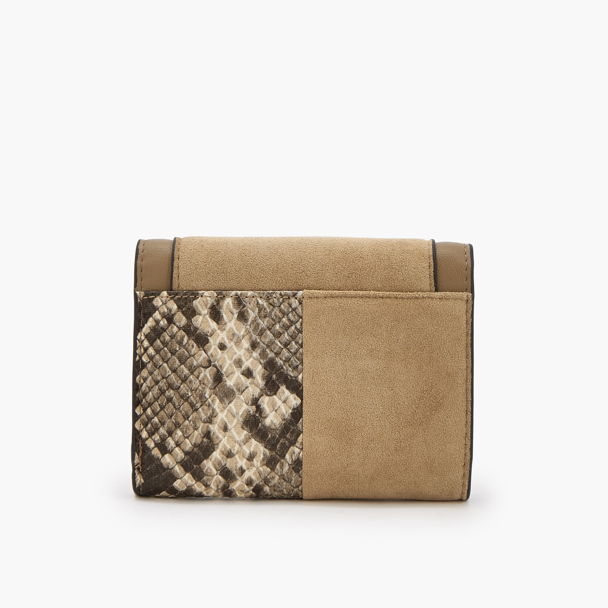 Elle Textured Tri-Fold Wallet with Button Closure-women-bagsandwallets-wallets-image-2