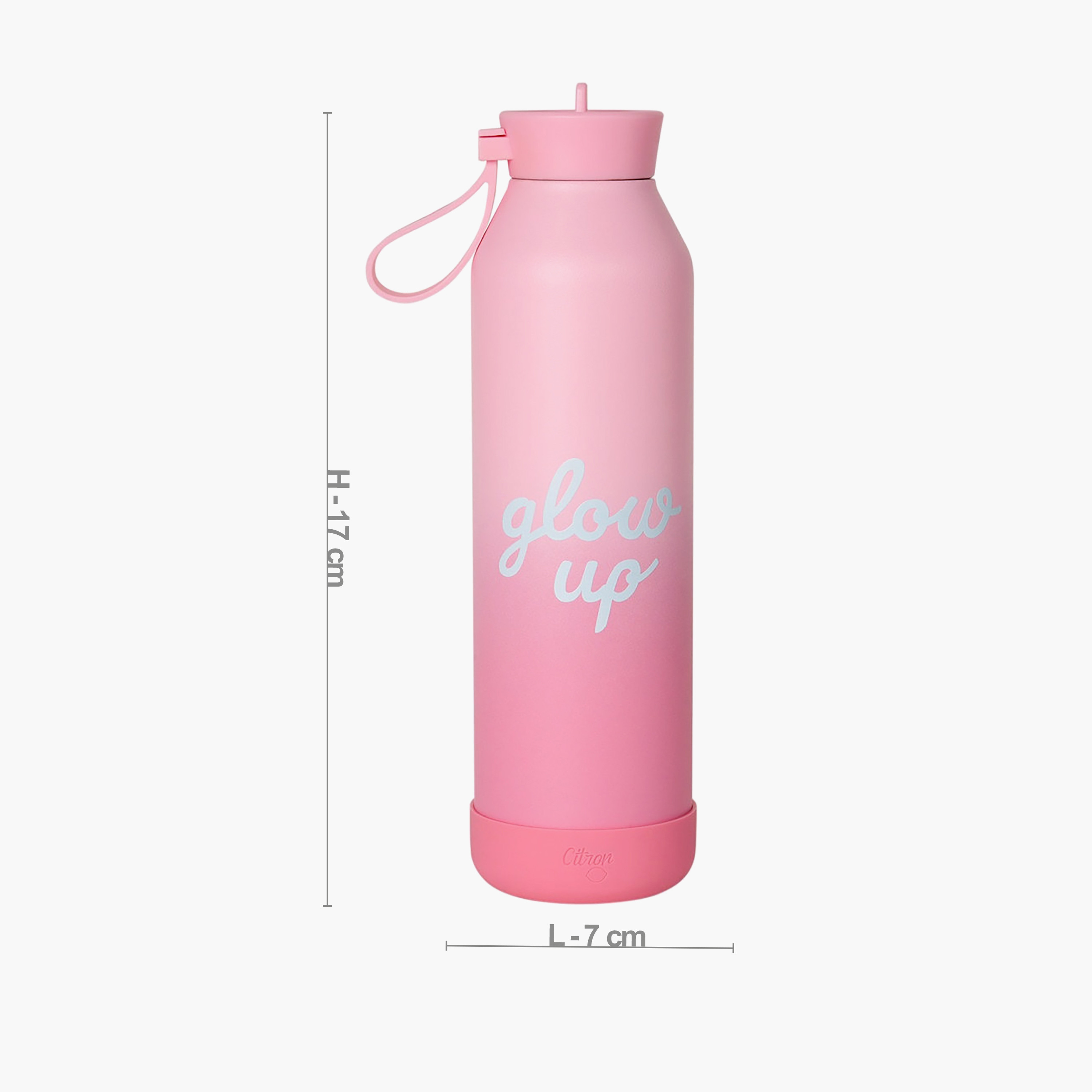 Glow Up Collection Water Bottle-750 Ml-Twisting Lid- (304 Stainless Steel) Multicolor \ 7X26.7-household-dining-drinkserveware-bottles-image-3