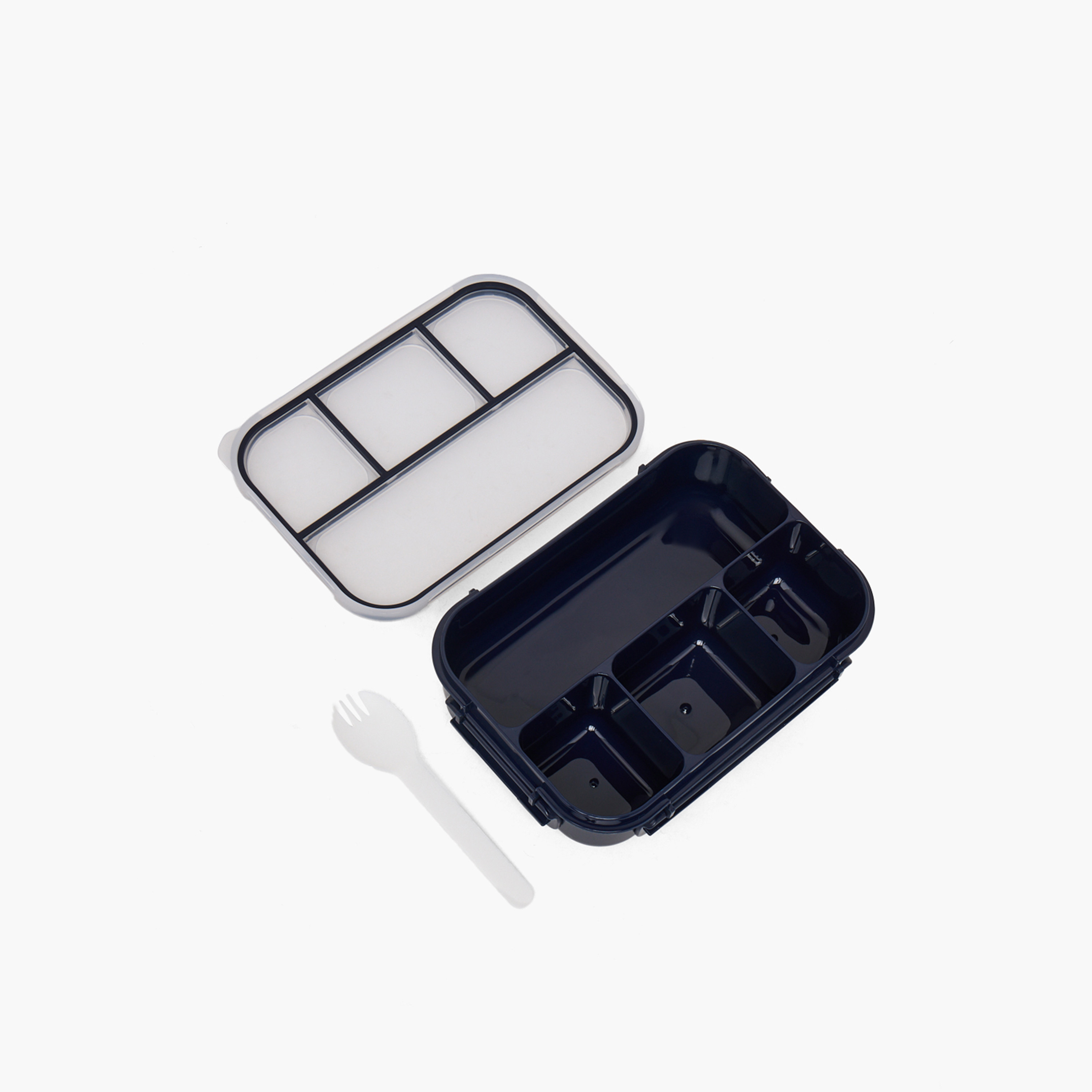 Solid Bento Lunch Box for Kids with Fork - 1.3 L-school-lunchessentials-lunchboxes-image-6