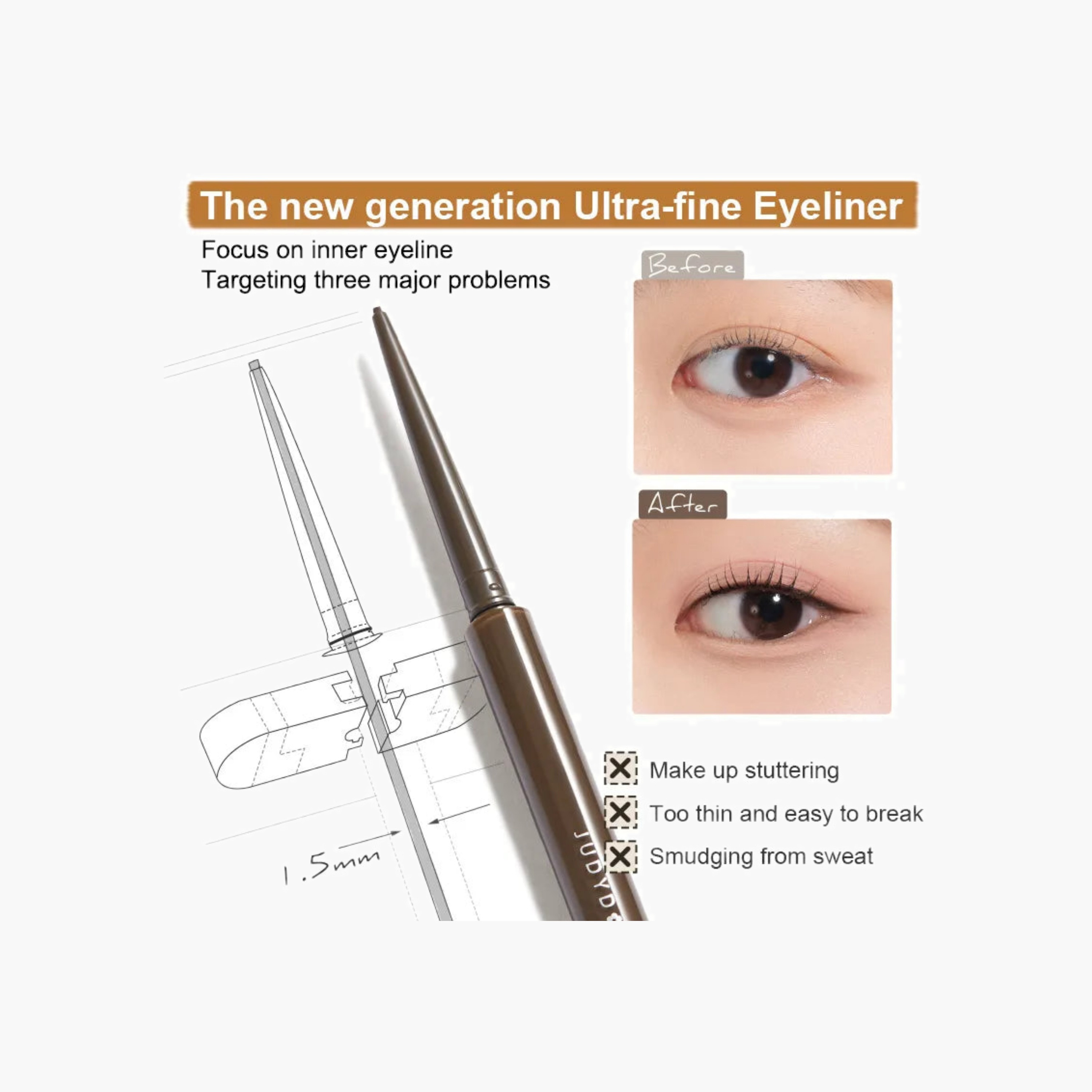 Judydoll Ultrafine Eyeliner - 02Dark Brown-beautyandpersonalcare-makeup-eyes-eyeliners-image-5