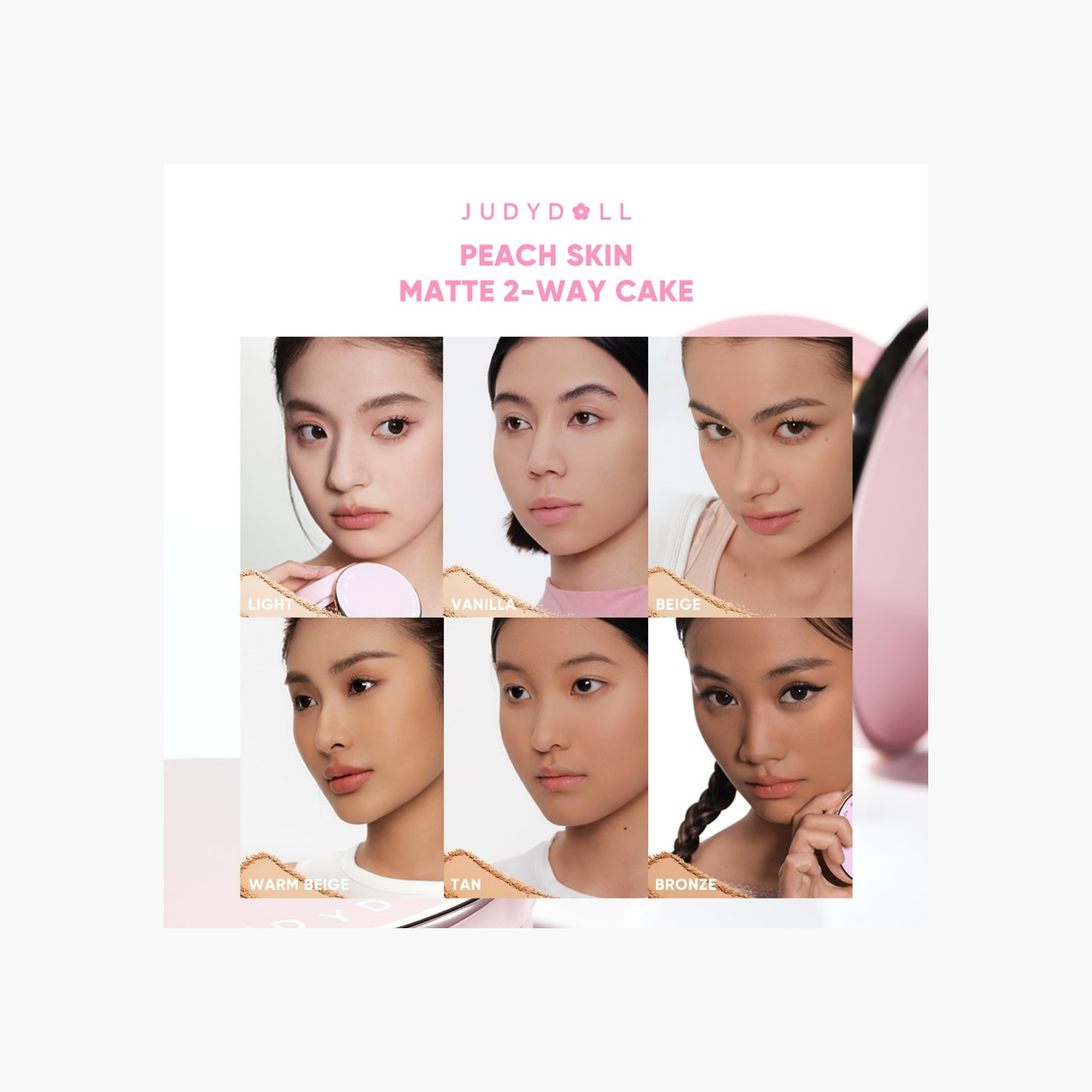 Judydoll Pink Skin Mattte 2-Way Cake Foundation - Warm Beige-beautyandpersonalcare-makeup-face-foundations-image-8