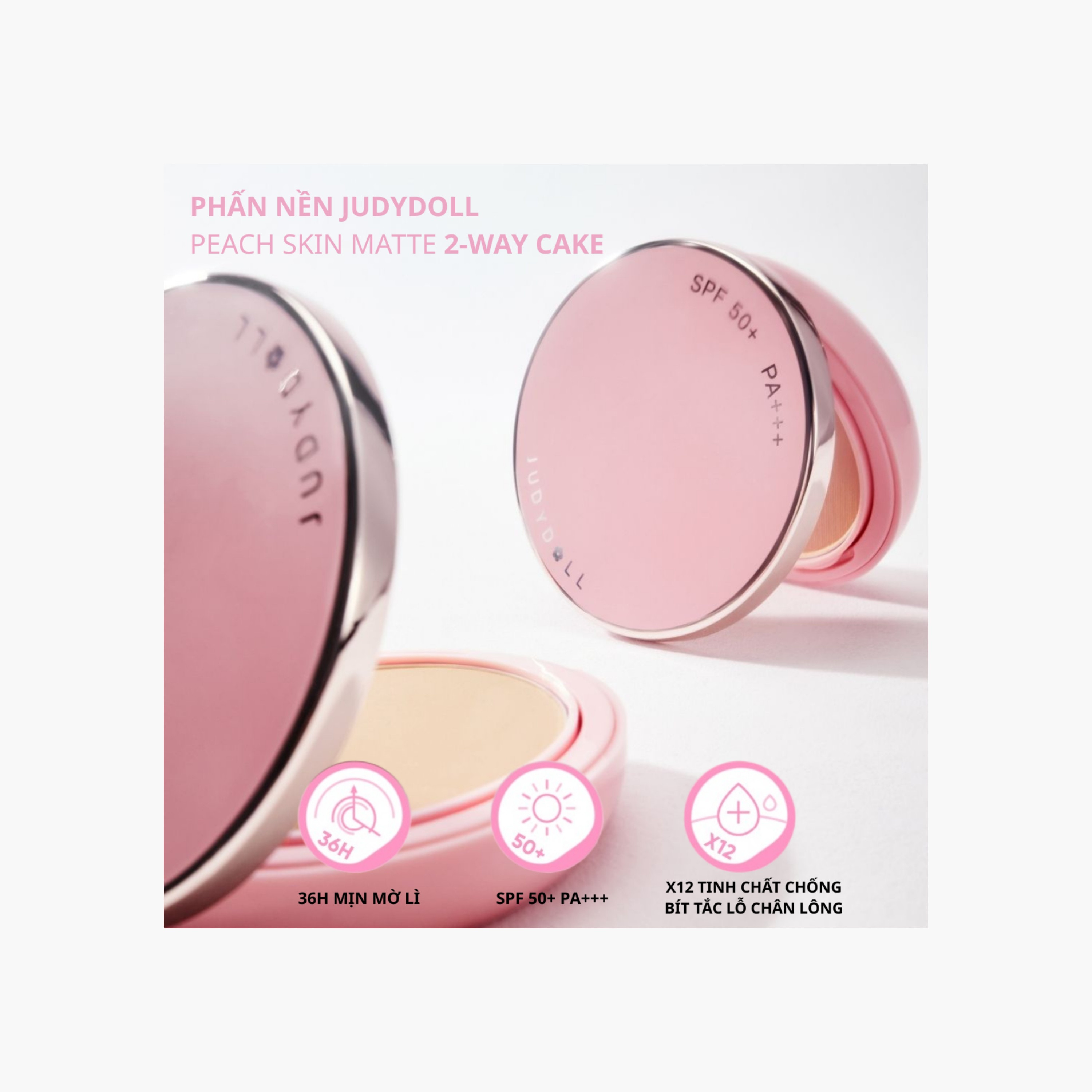 Judydoll Pink Skin Mattte 2-Way Cake Foundation - Bronze-beautyandpersonalcare-makeup-face-foundations-image-12