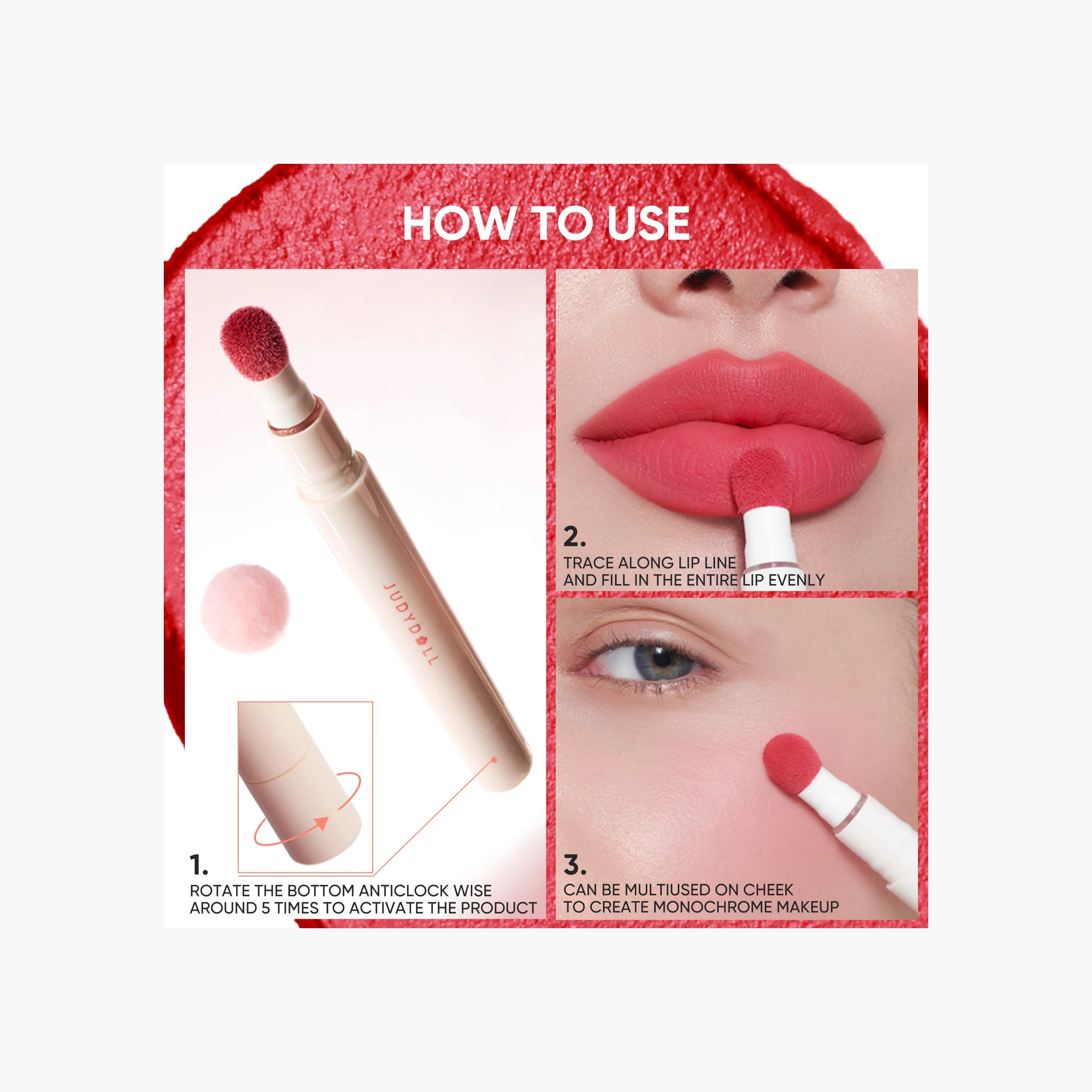 مكياج كريم الأساس طويل الأمد من جودي دول-beautyandpersonalcare-makeup-lips-lipglossesandbalms-image-2