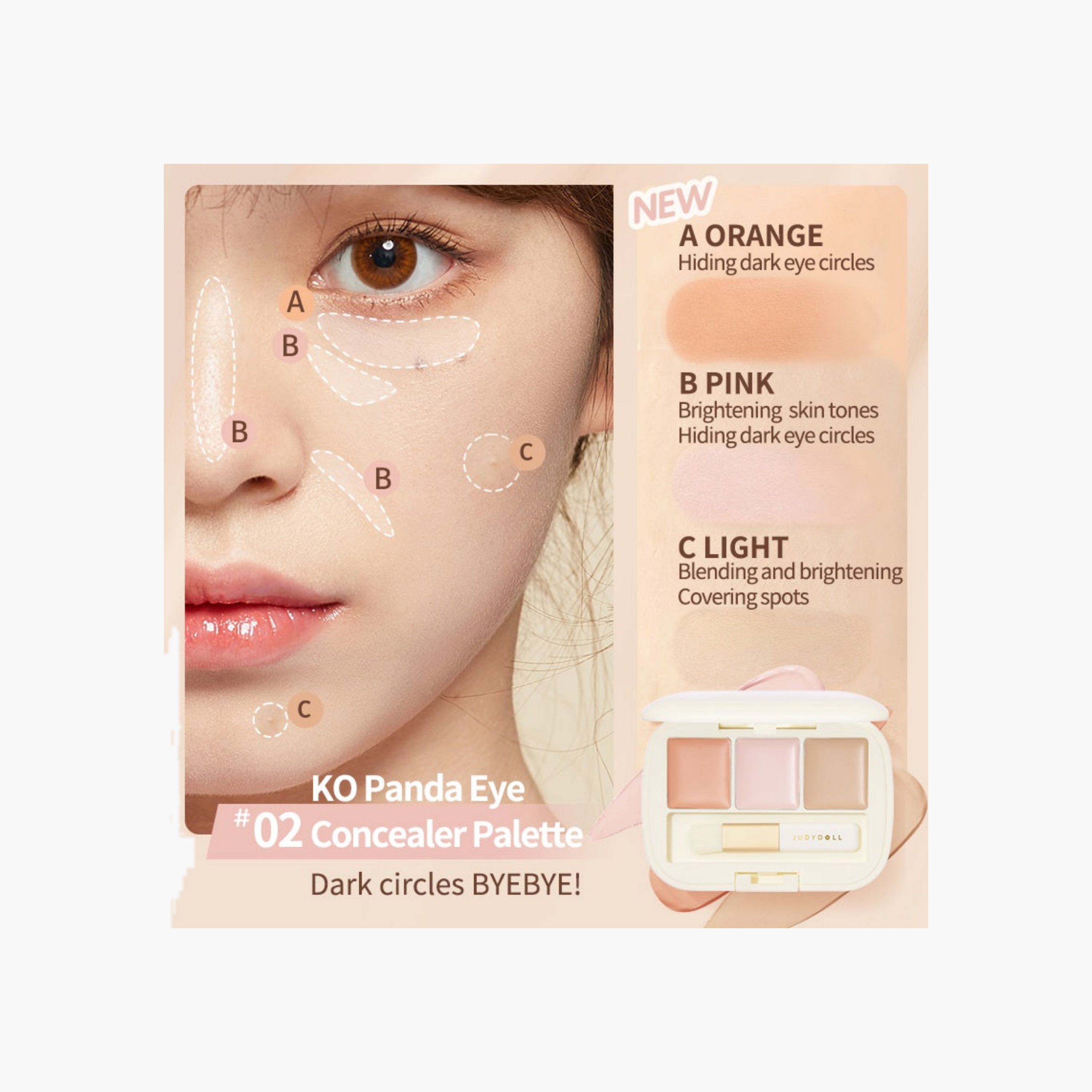 Judydoll Three-Color Concealer Palette - 02-beautyandpersonalcare-makeup-face-concealers-image-4