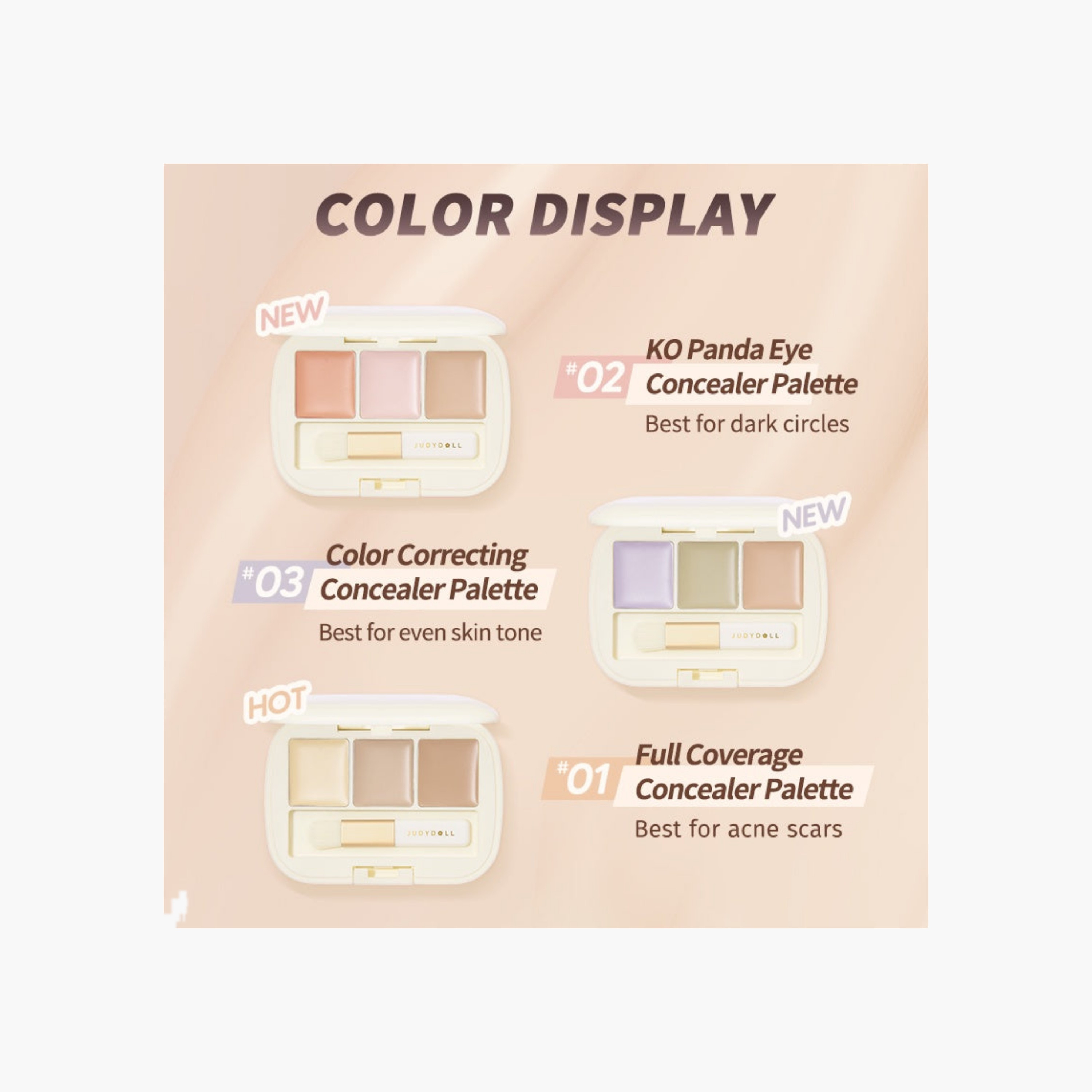 Judydoll Three-Color Concealer Palette - 02-beautyandpersonalcare-makeup-face-concealers-image-7