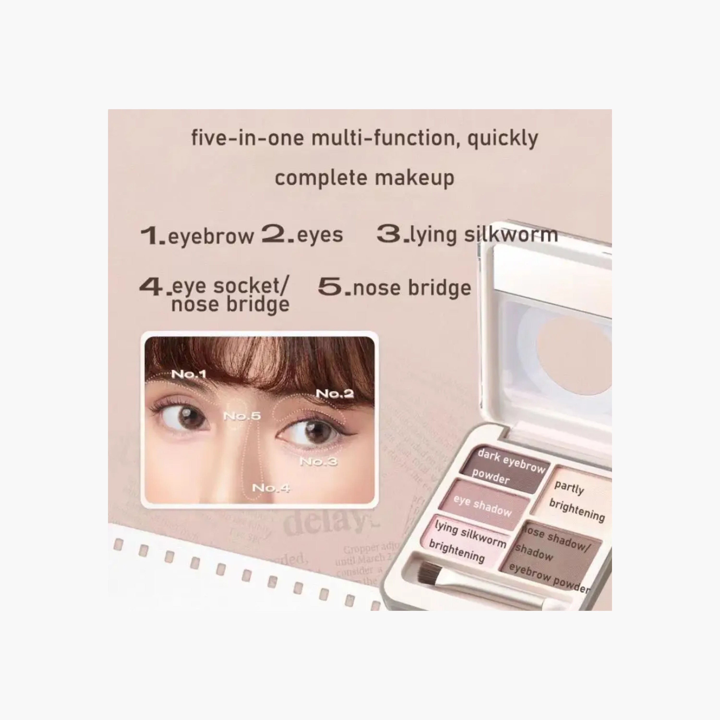 Judydoll Multi 5-Color Face Palette - 02-beautyandpersonalcare-makeup-face-foundations-image-2