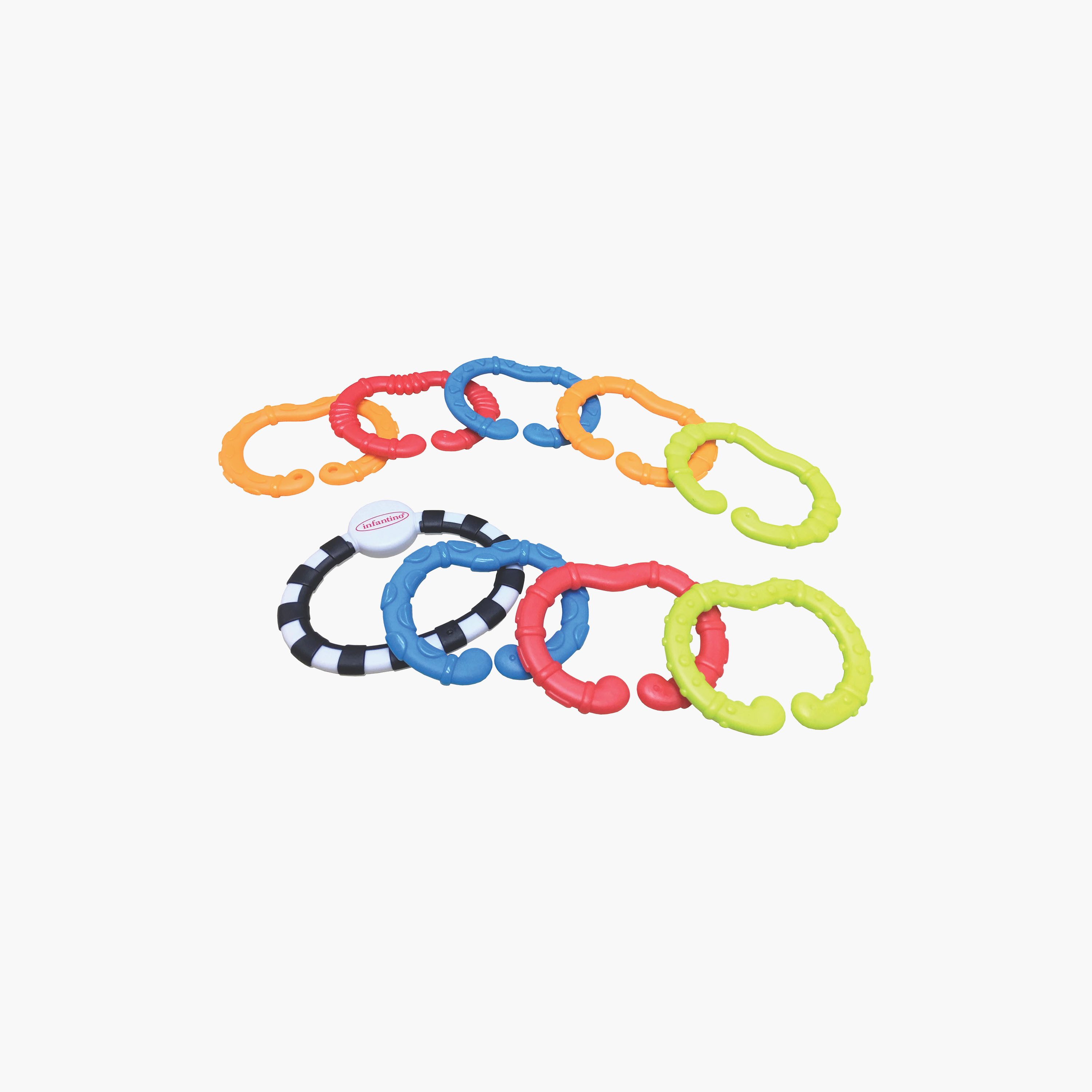Infantino 9-Piece Link Ems Teether Toy Set-toys-babyandtoddlertoys-rattlesandteethers-image-1
