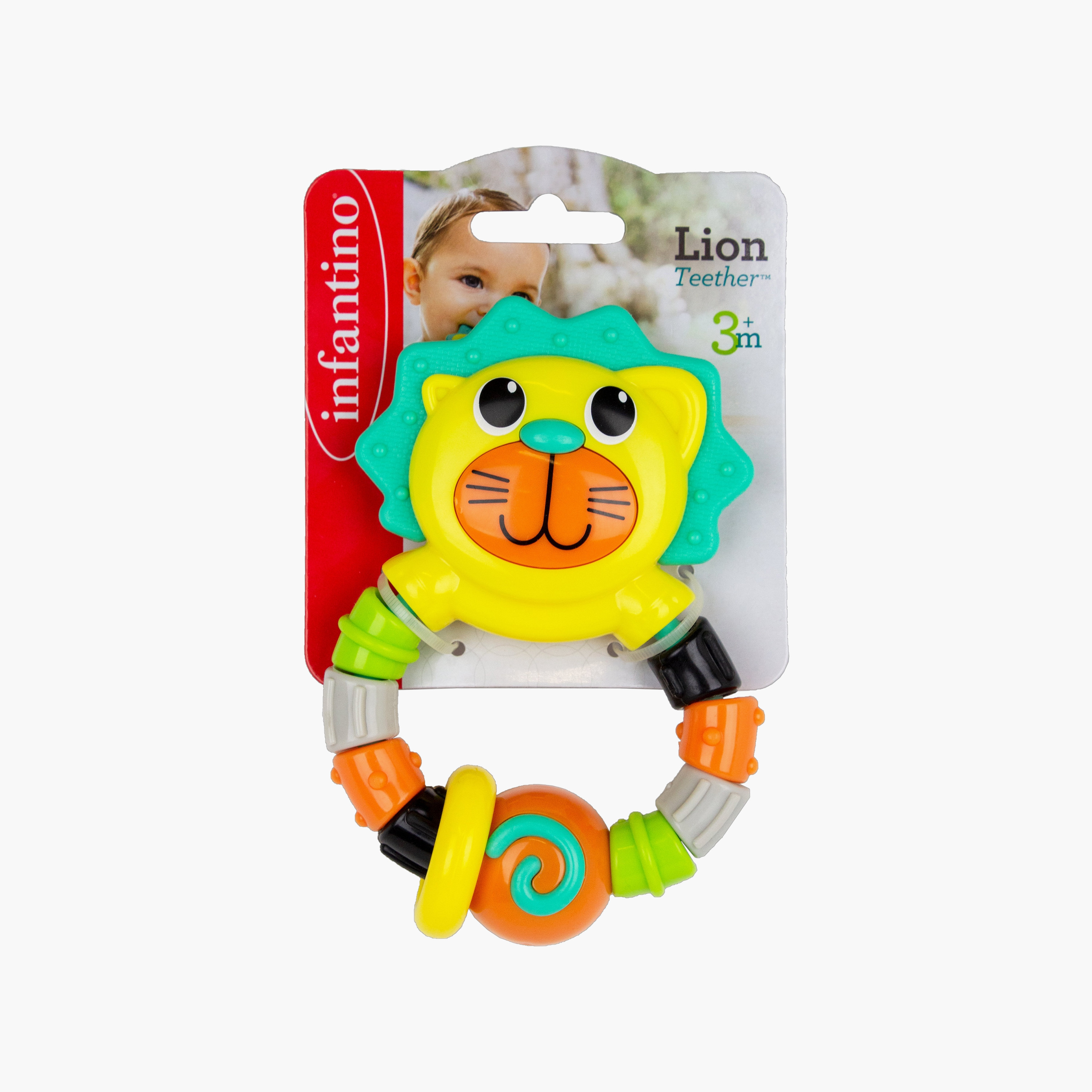 Infantino Bendy Lion Teether Toy - 3 Months+-toys-babyandtoddlertoys-rattlesandteethers-image-2