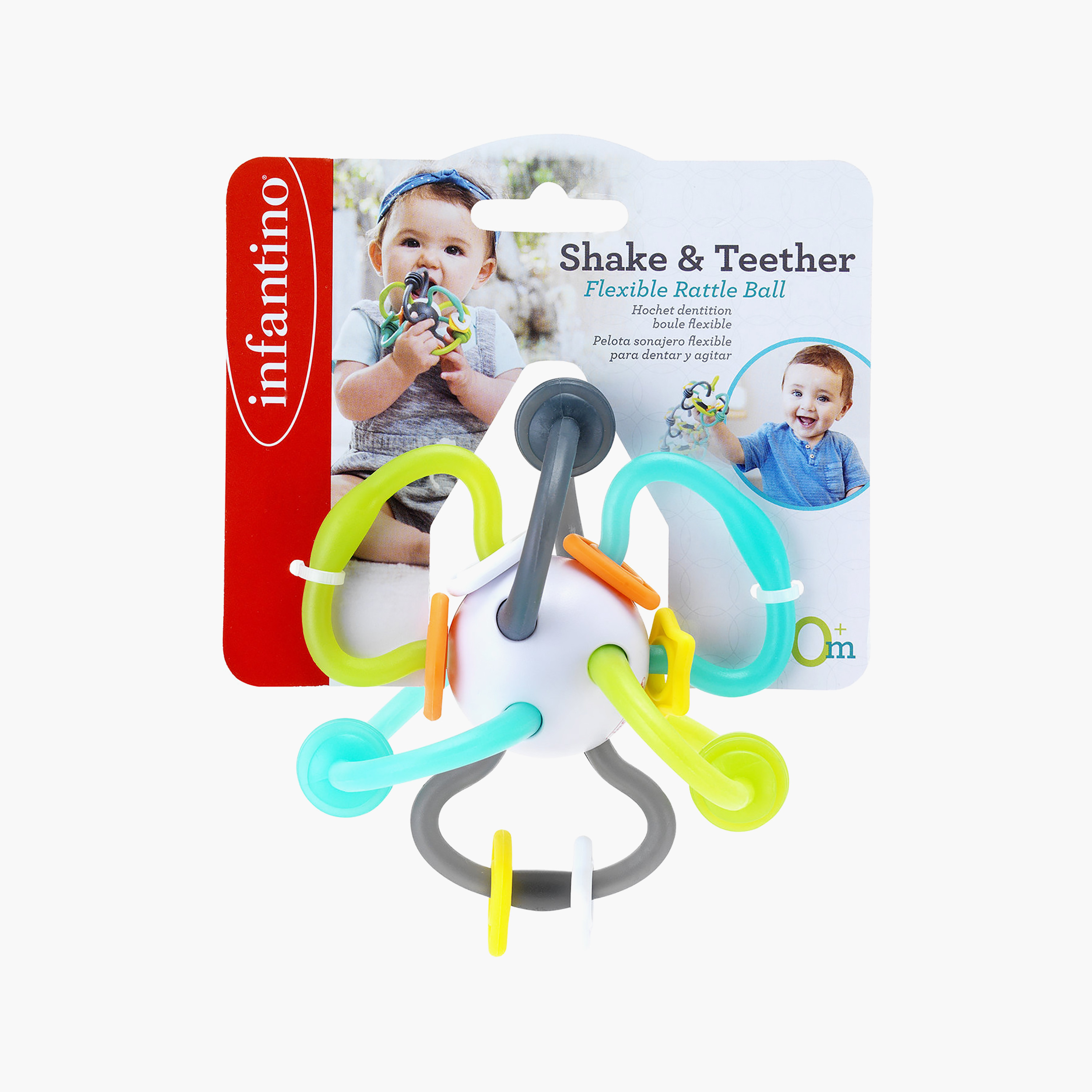 Infantino Shake & Teether Flexible Rattle Ball-toys-babyandtoddlertoys-rattlesandteethers-image-2