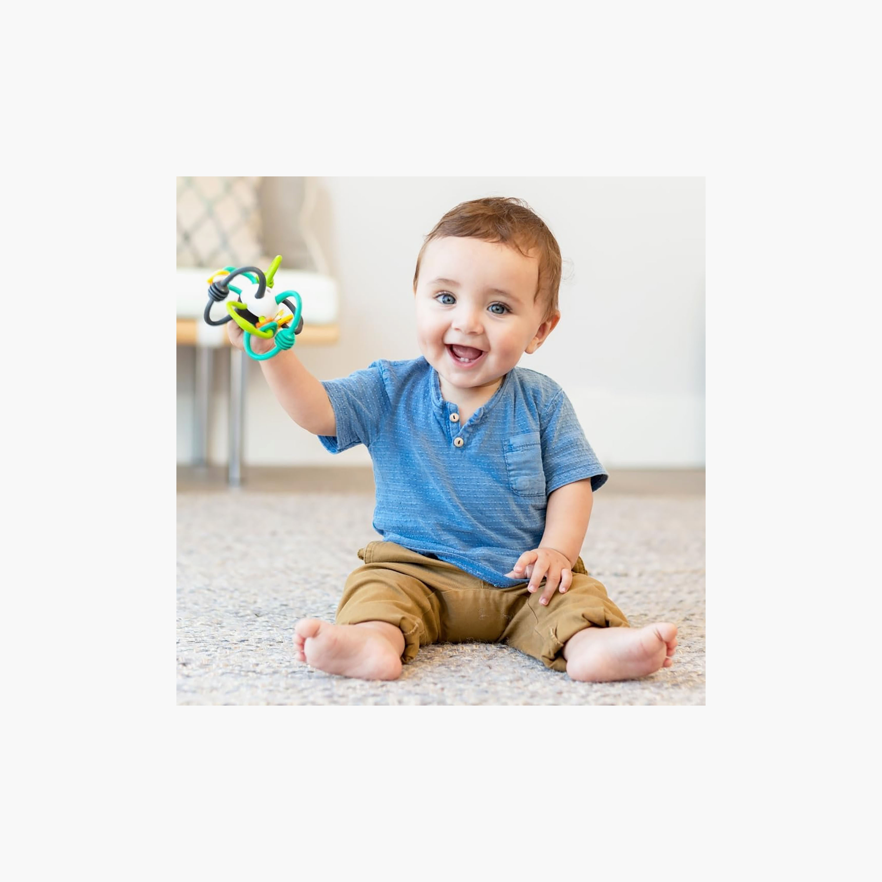 Infantino Shake & Teether Flexible Rattle Ball-toys-babyandtoddlertoys-rattlesandteethers-image-4