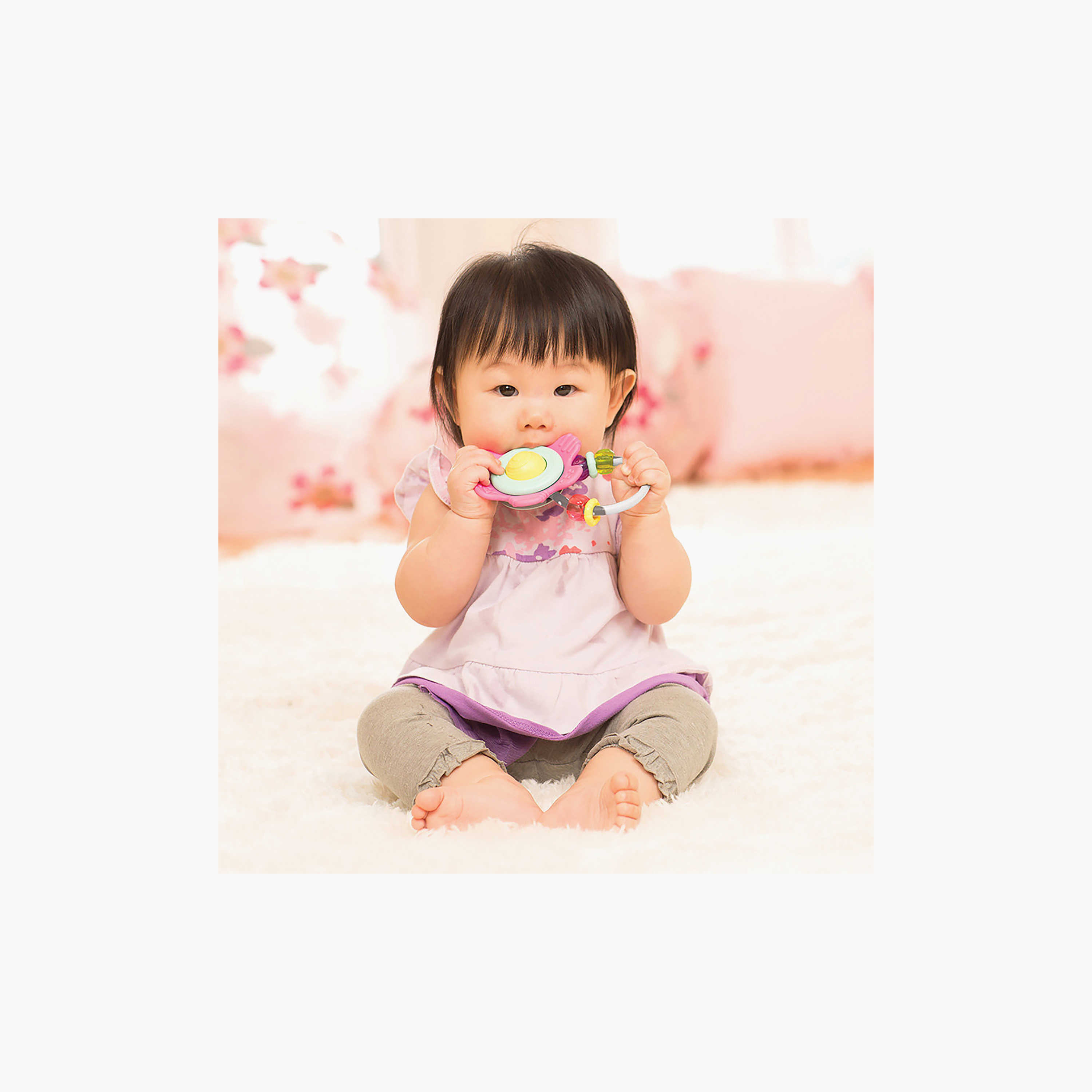 لعبة عضاضة سبين أند راتل الدوارة من إنفانتينو-toys-babyandtoddlertoys-rattlesandteethers-image-4