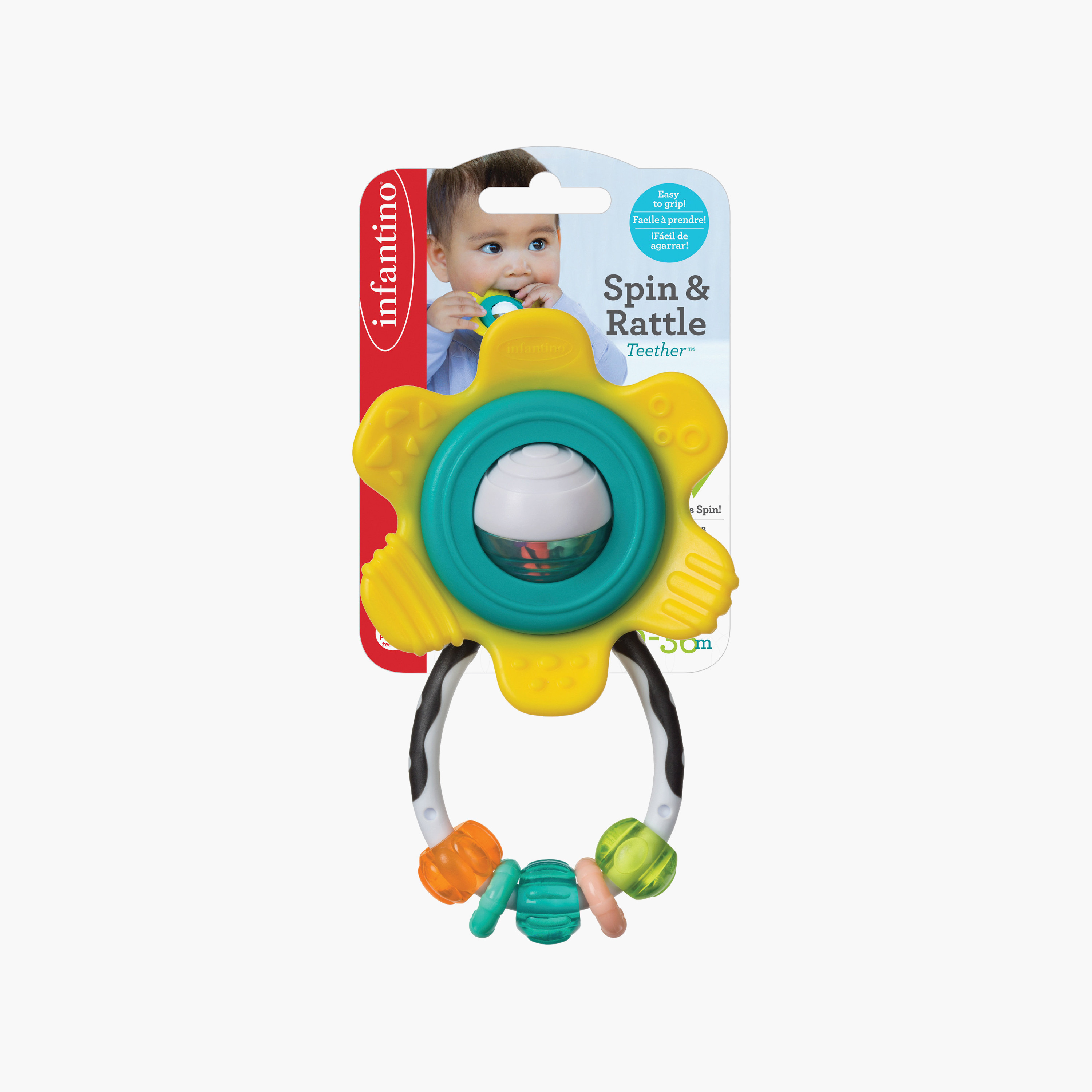 لعبة عضاضة سبين أند راتل الدوارة من إنفانتينو-toys-babyandtoddlertoys-rattlesandteethers-image-6