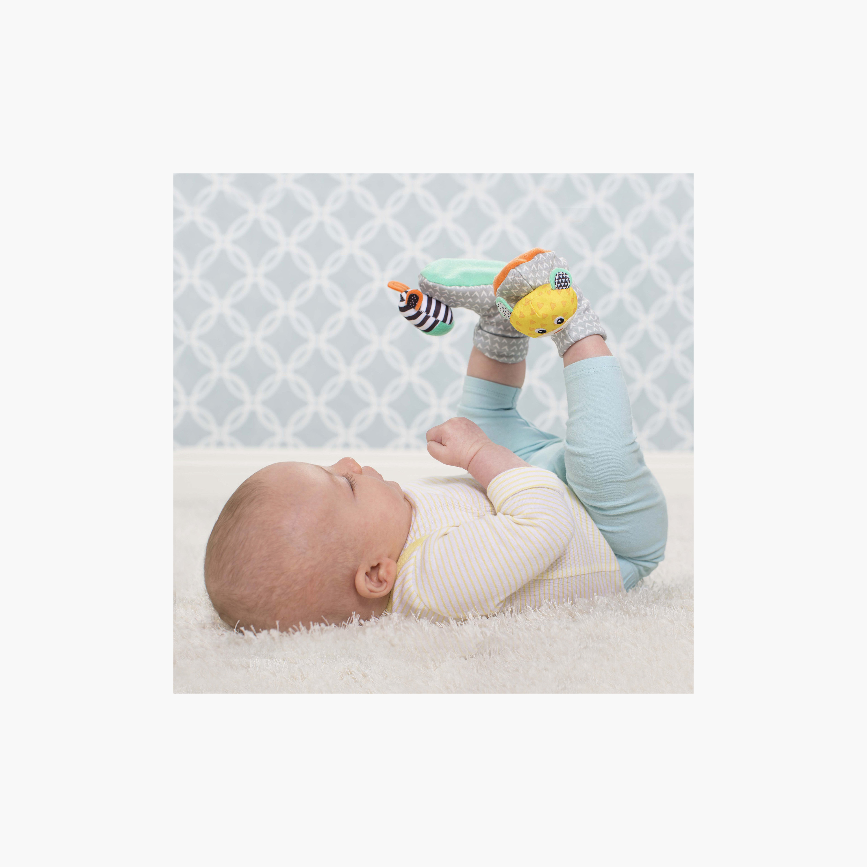 Infantino 2-Piece Zebra Tiger Foot Rattles-toys-babyandtoddlertoys-rattlesandteethers-image-4