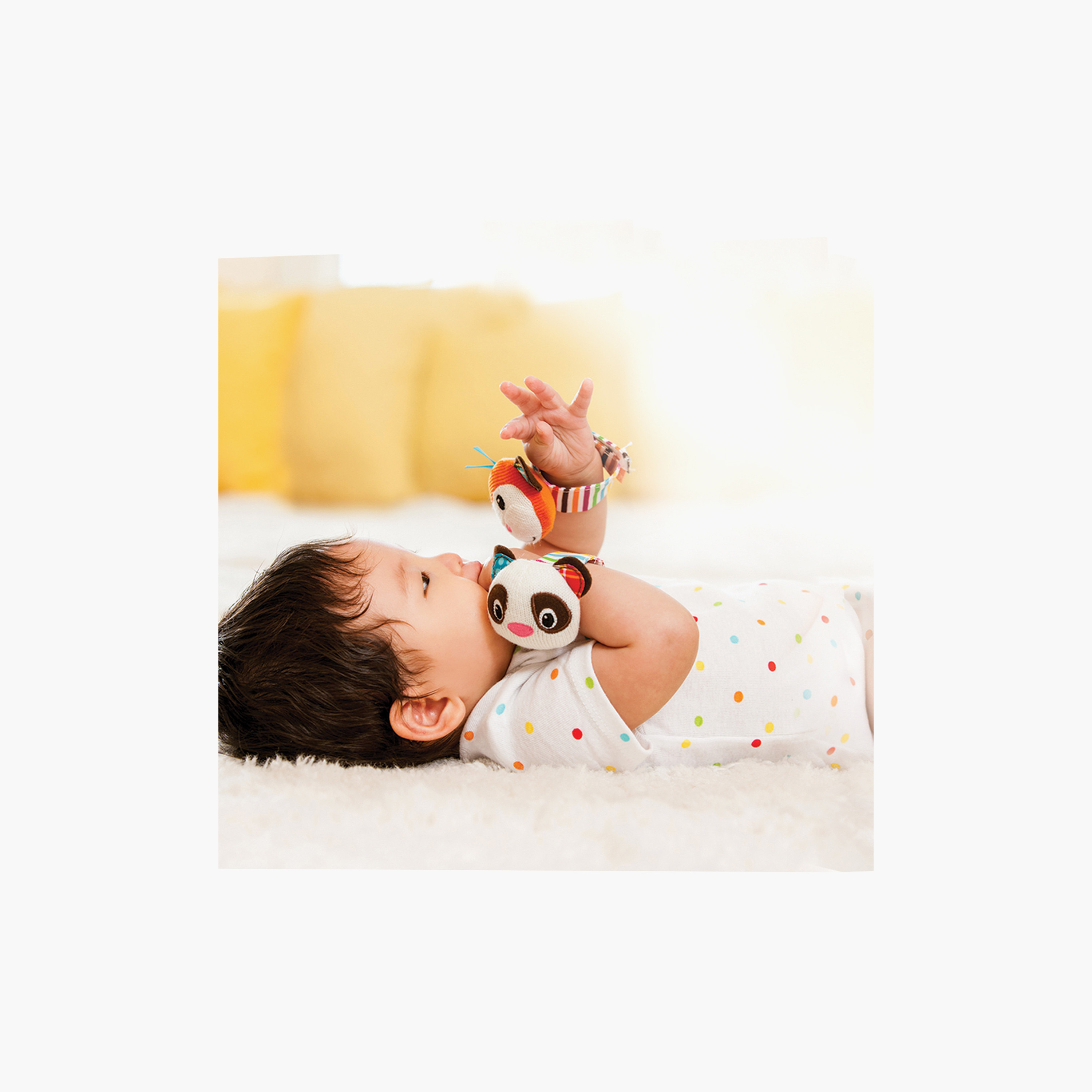Infantino 2-Piece Monkey Panda Wrist Rattles-toys-babyandtoddlertoys-rattlesandteethers-image-3