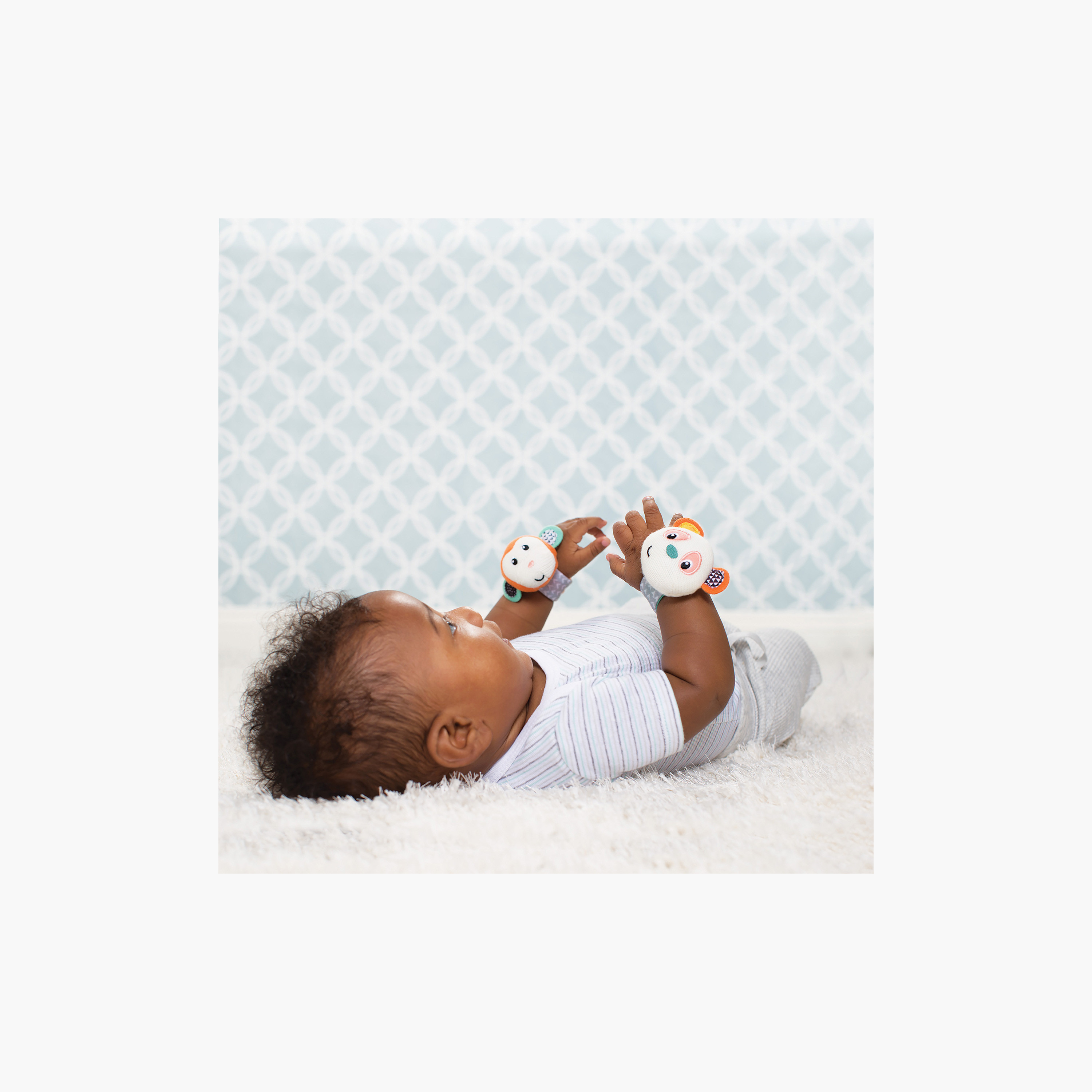 Infantino 2-Piece Monkey Panda Wrist Rattles-toys-babyandtoddlertoys-rattlesandteethers-image-4
