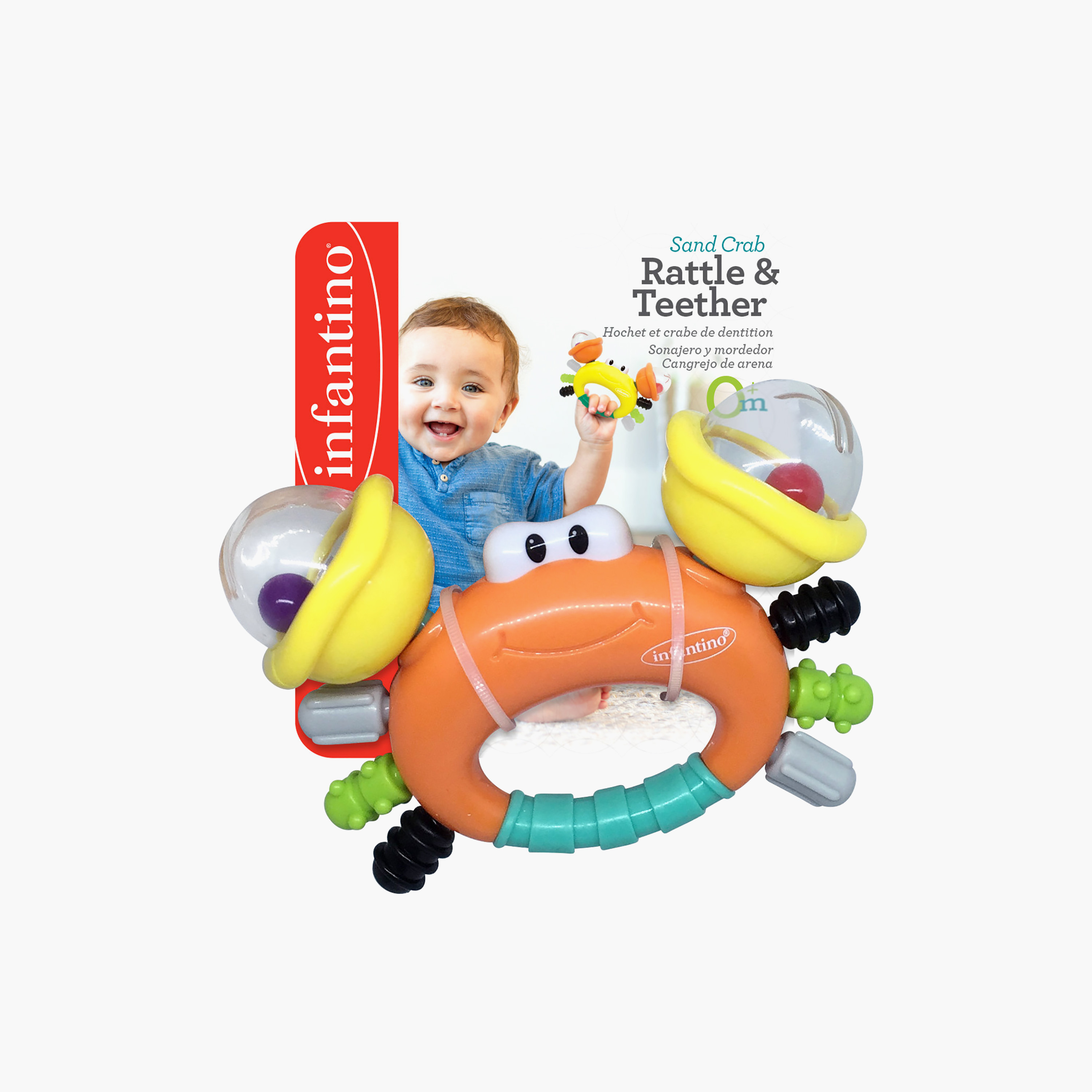 Infantino Sand Crab Rattle & Teether Toy-toys-babyandtoddlertoys-rattlesandteethers-image-3