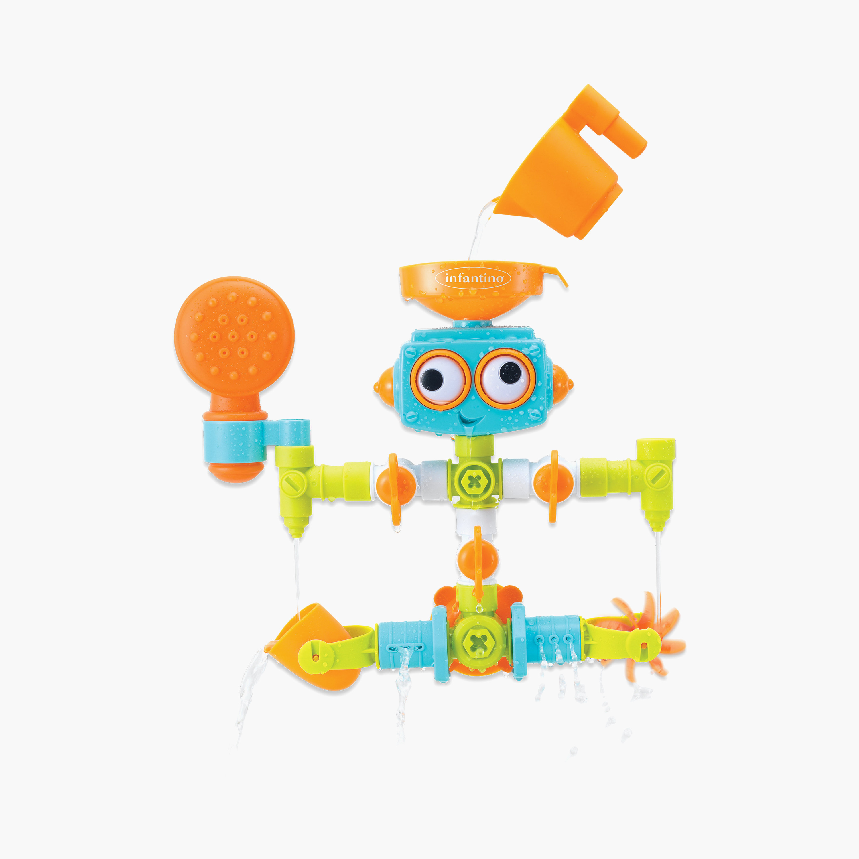 Infantino 16-Piece Sensory Plug & Play Plumber Set-toys-babyandtoddlertoys-bathtoys-image-1