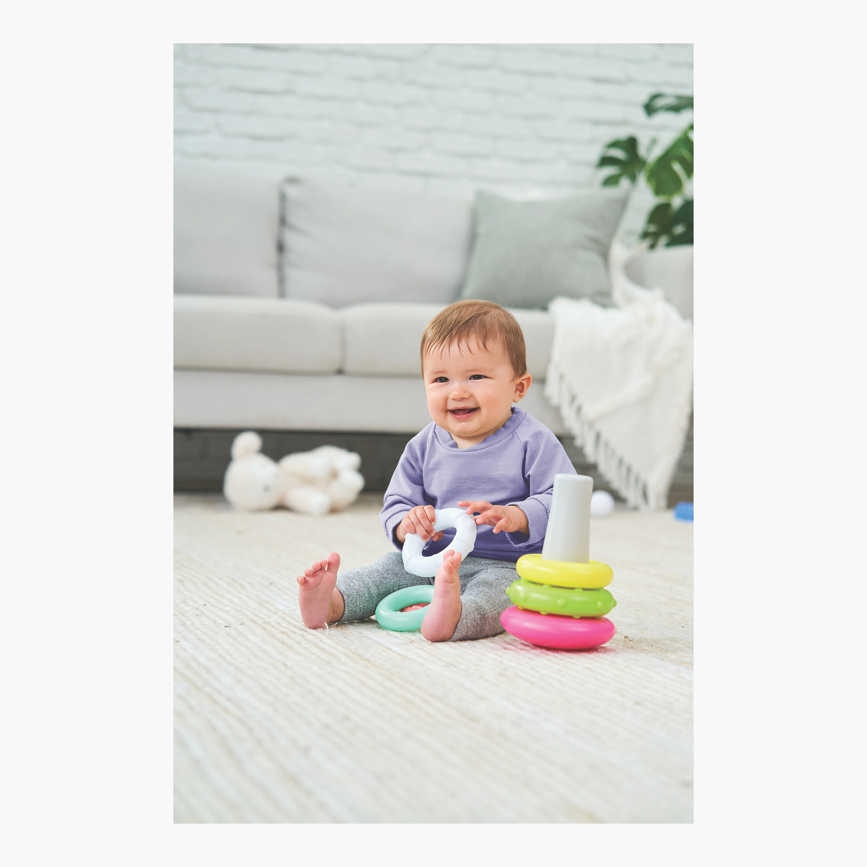 Infantino Rock N Rings Playset - 6 Months+-toys-babyandtoddlertoys-stackingandnestingtoys-image-2