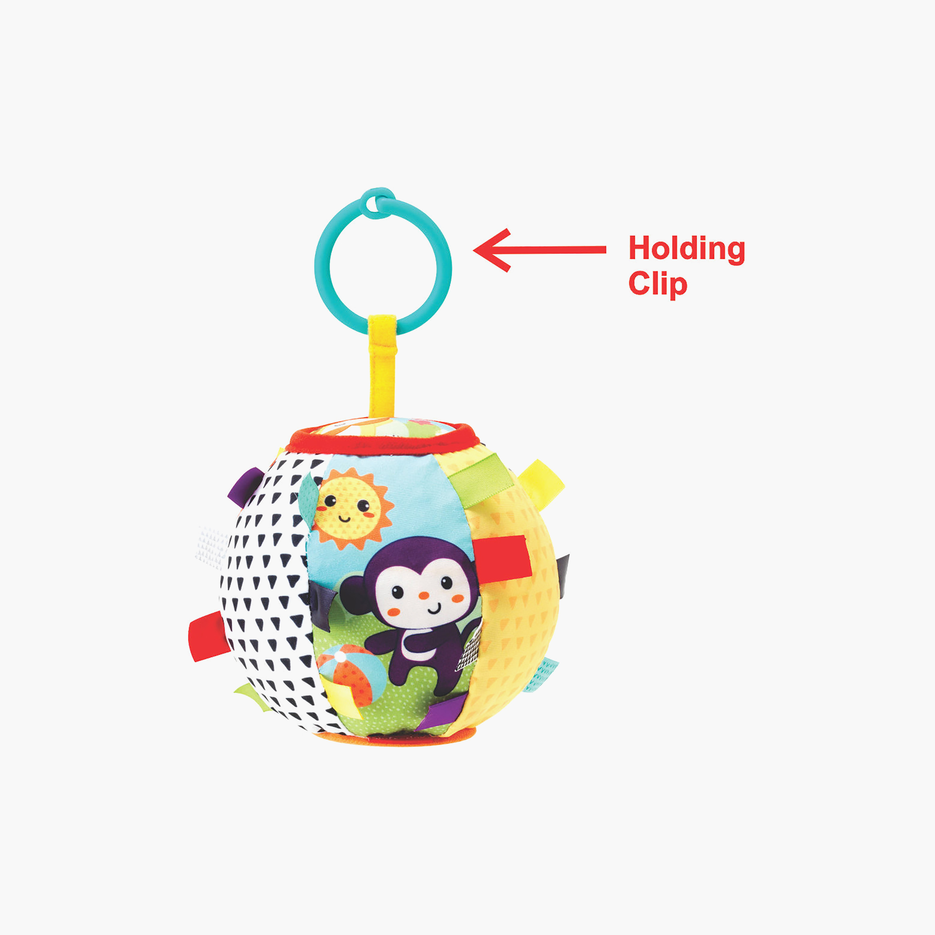 Infantino Sensory Ribbon & Chime Ball Toy-toys-plushsofttoys-softballs-image-3
