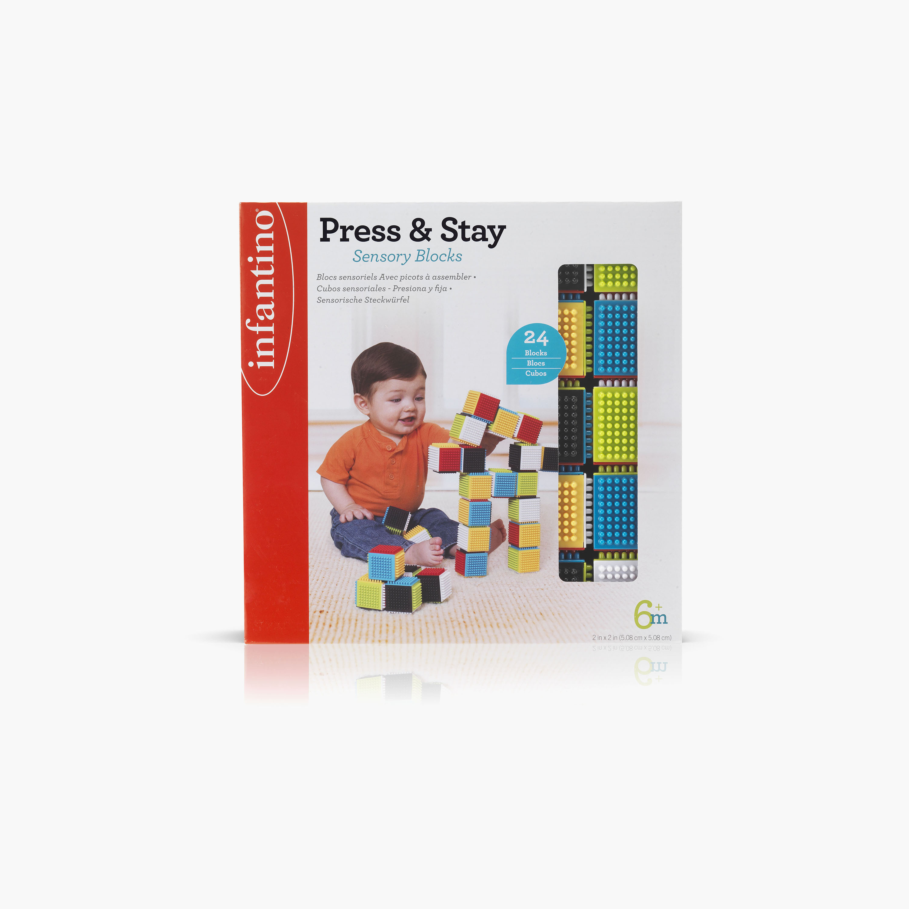 Infantino 24-Piece Press & Stay Sensory Block-toys-babyandtoddlertoys-stackingandnestingtoys-image-2