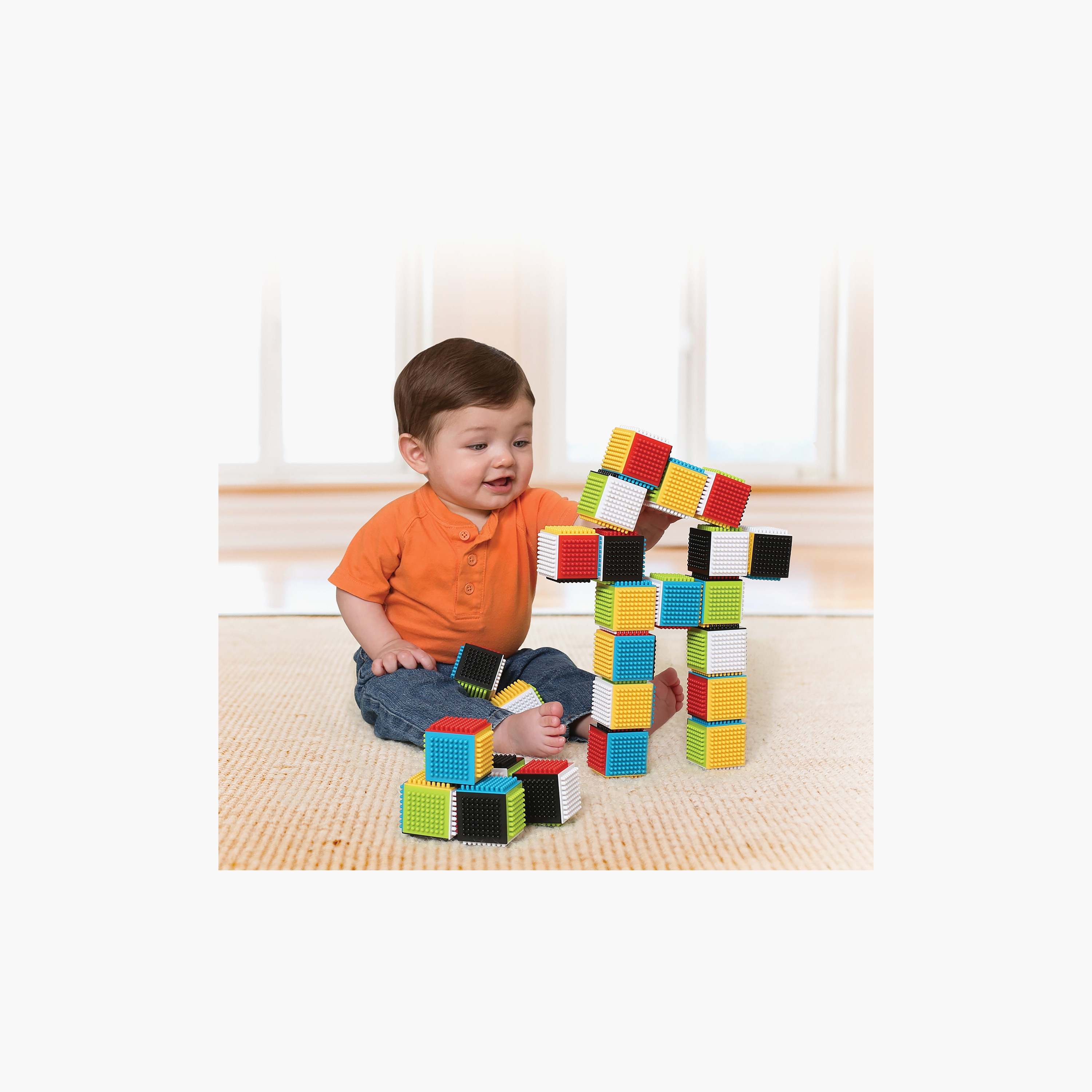 Infantino 24-Piece Press & Stay Sensory Block-toys-babyandtoddlertoys-stackingandnestingtoys-image-5