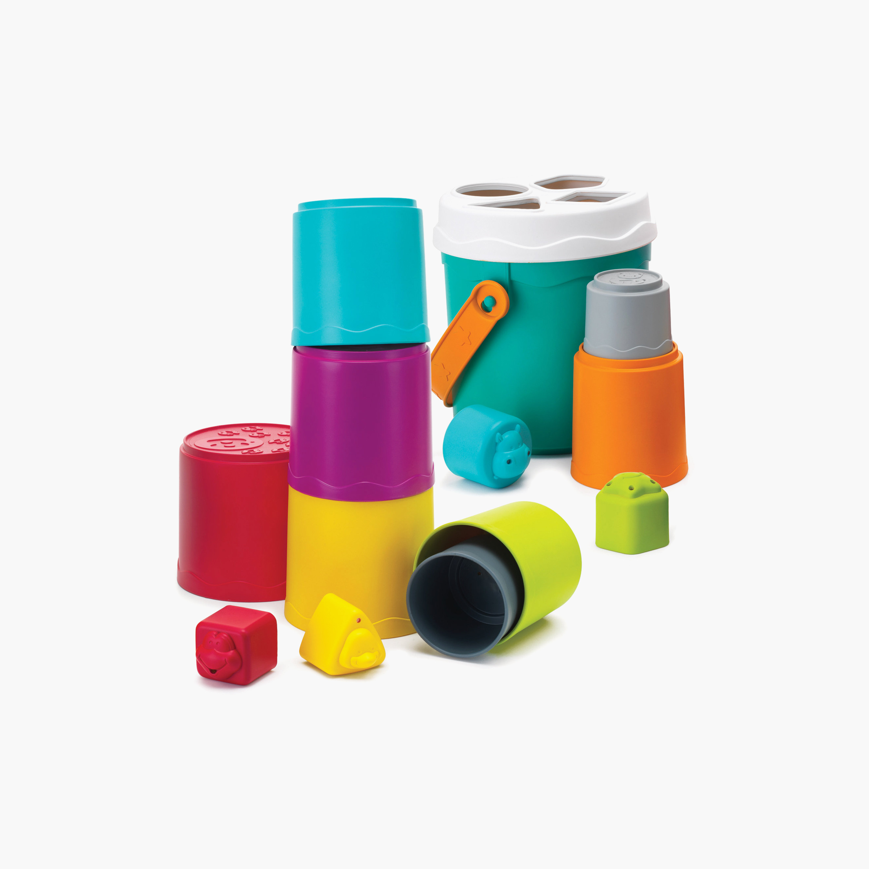 Infantino Shape Sorting Stack N Nest Buckets-toys-babyandtoddlertoys-stackingandnestingtoys-image-2