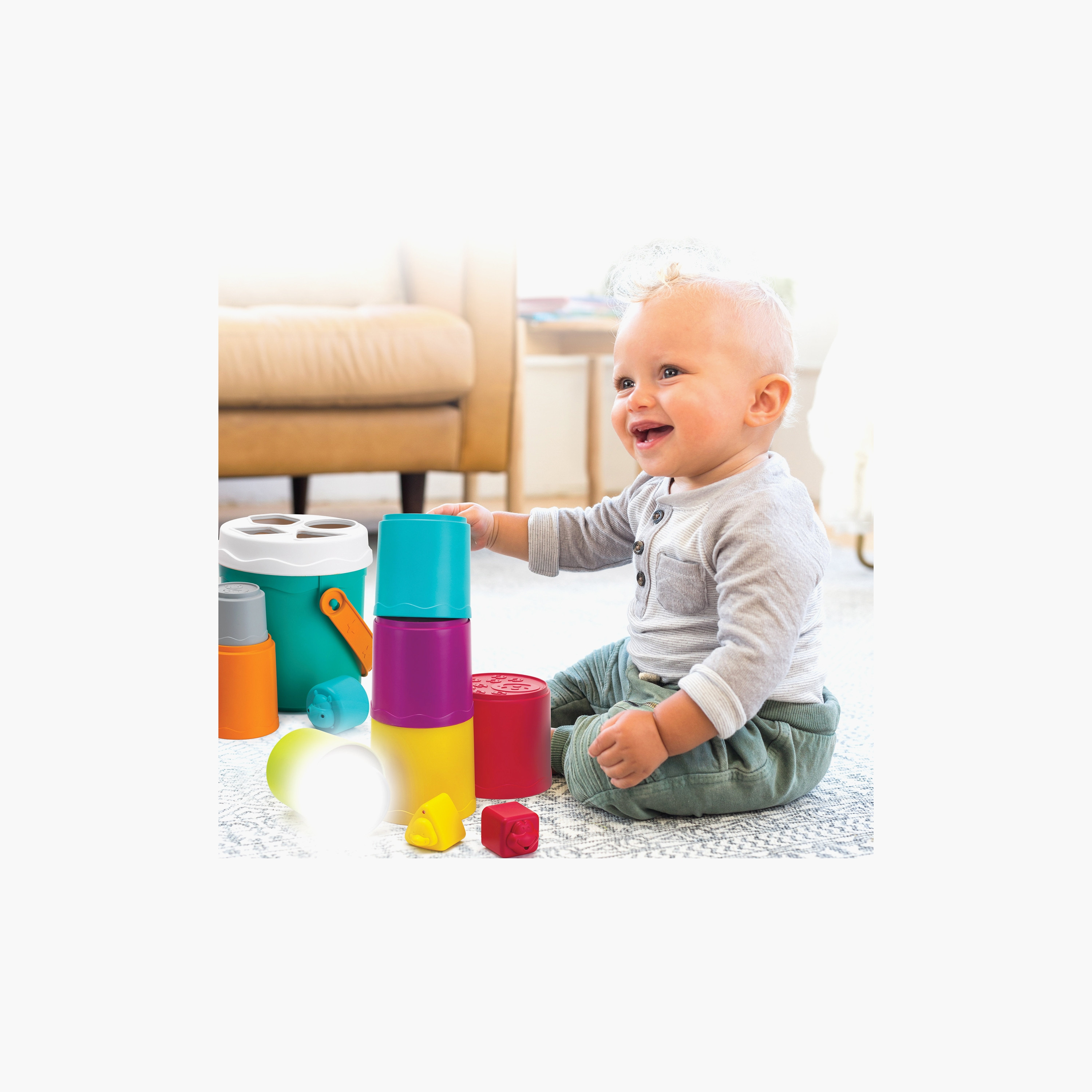 Infantino Shape Sorting Stack N Nest Buckets-toys-babyandtoddlertoys-stackingandnestingtoys-image-6