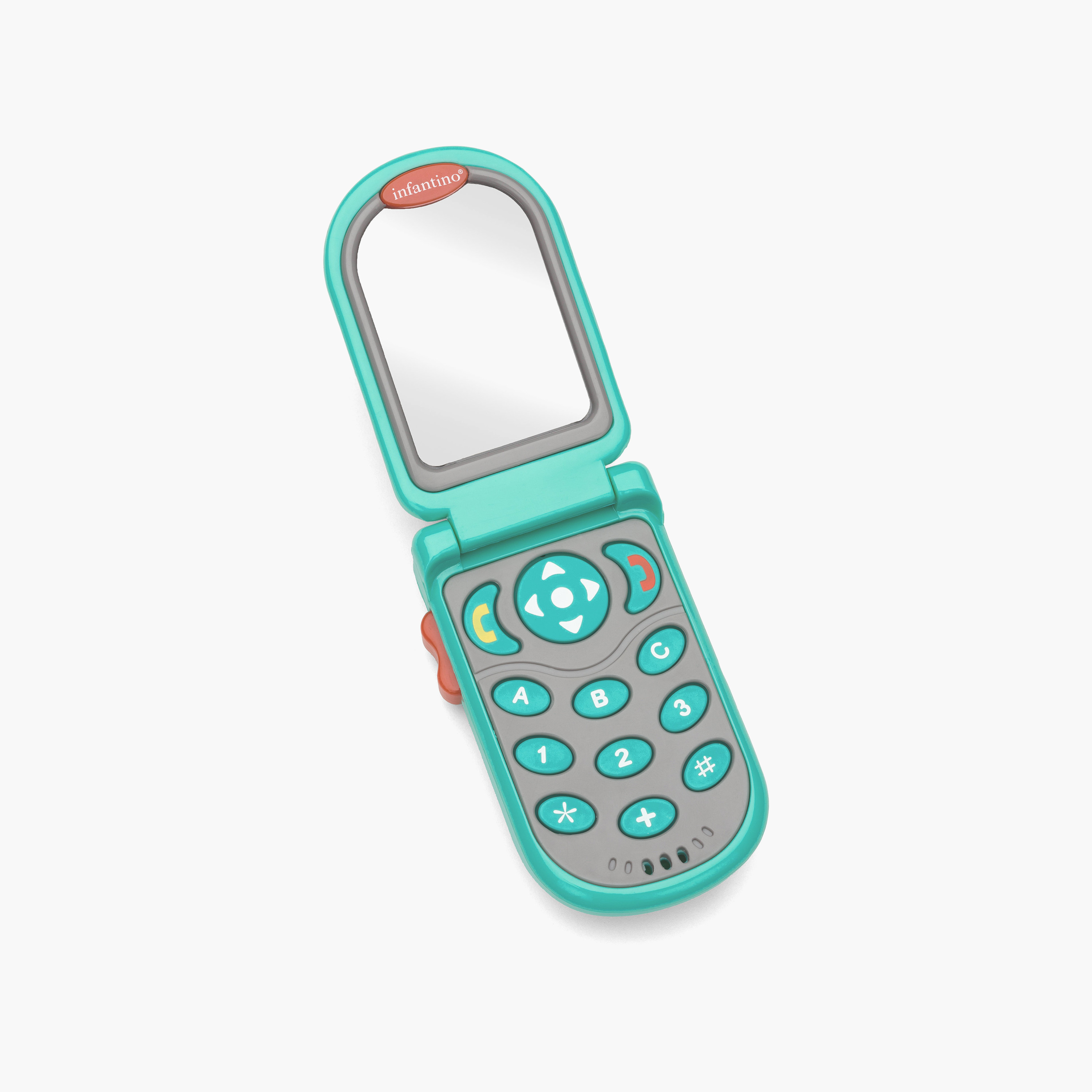 Infantino Flip & Peek Fun Phone - Teal-toys-babyandtoddlertoys-learningtoys-image-1
