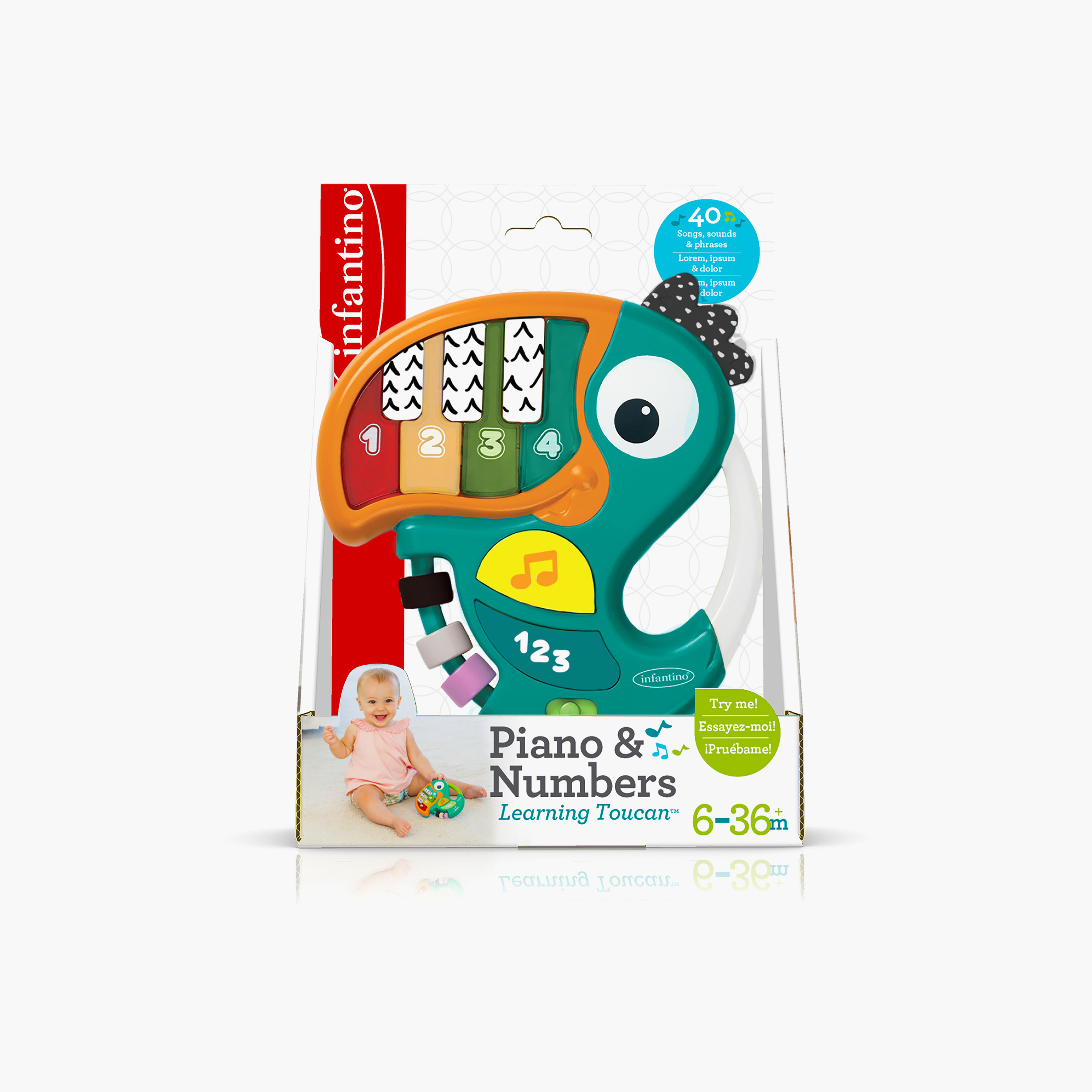 Infantino Piano & Numbers Learning Toucan - Green-baby-infantactivity-image-2