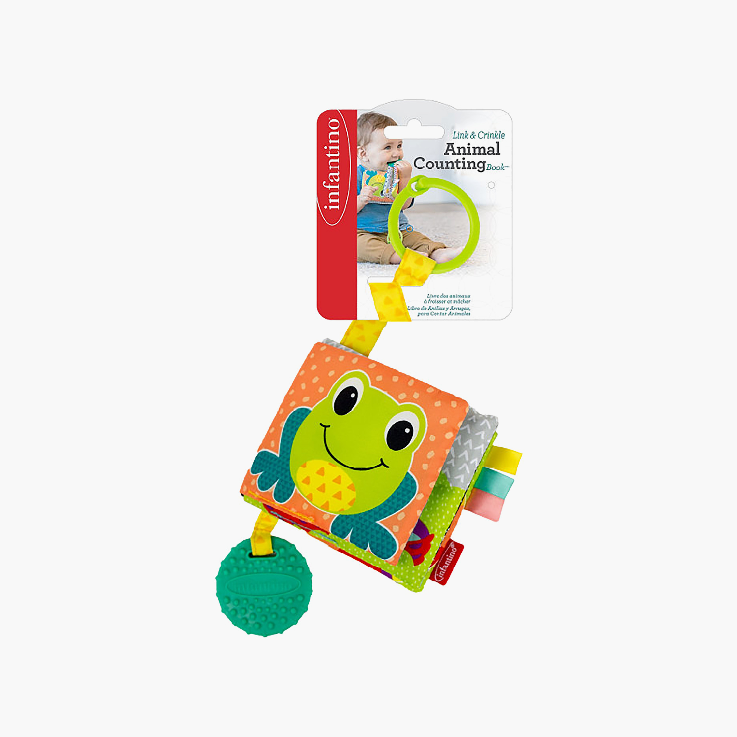 Infantino Link & Crinkle Animal Counting Stroller Book Toy-toys-babyandtoddlertoys-strollertoys-image-1