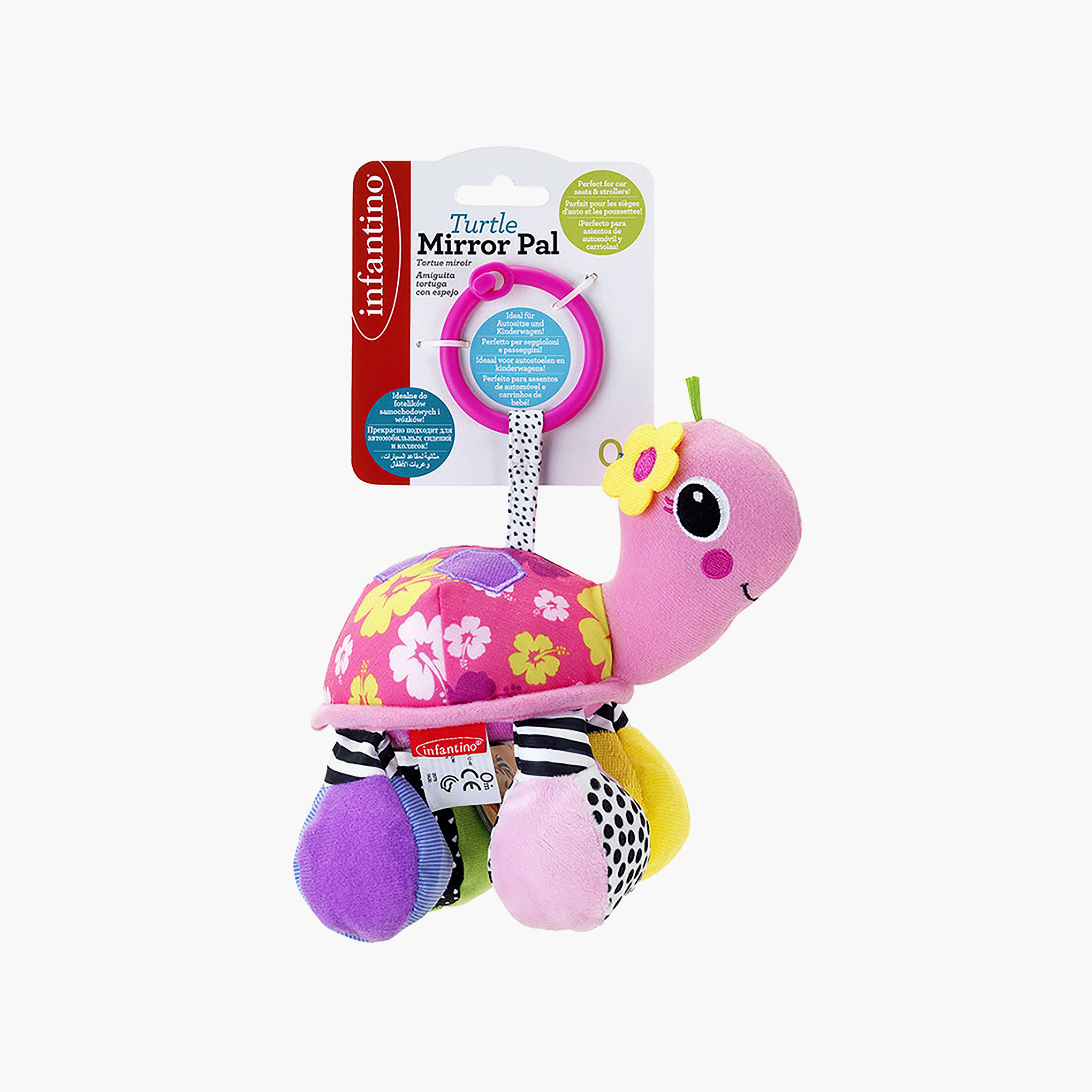 Infantino Turtle Mirror Pal Stroller Toy with Teether-toys-babyandtoddlertoys-strollertoys-image-2
