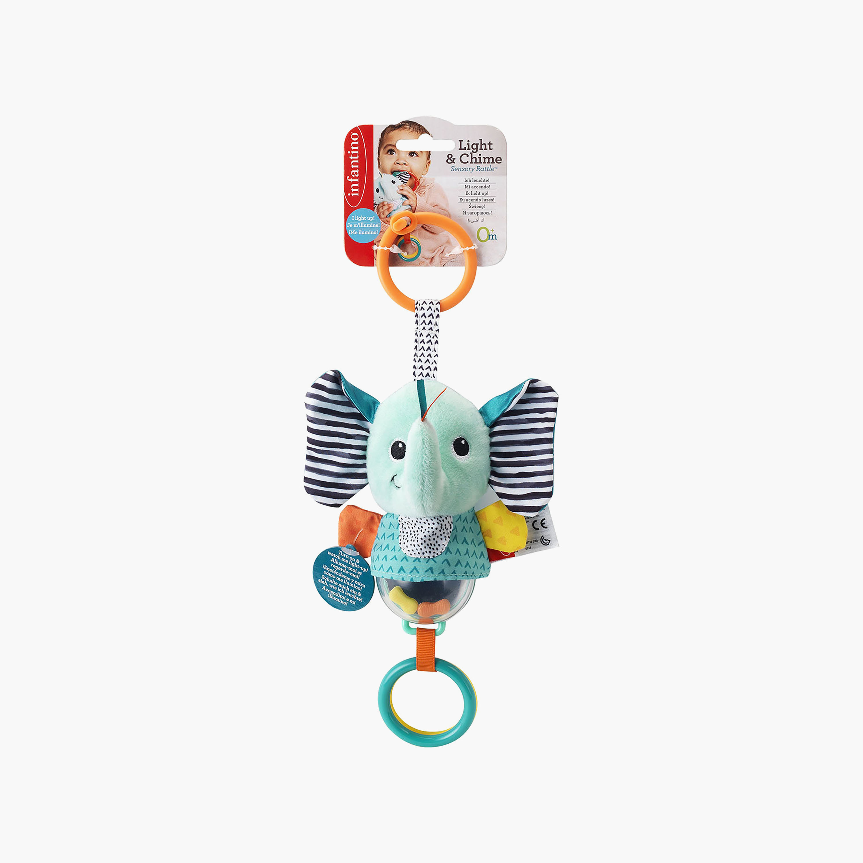Infantino Light Chime Elephant Stroller Toy with Teether-toys-babyandtoddlertoys-strollertoys-image-2