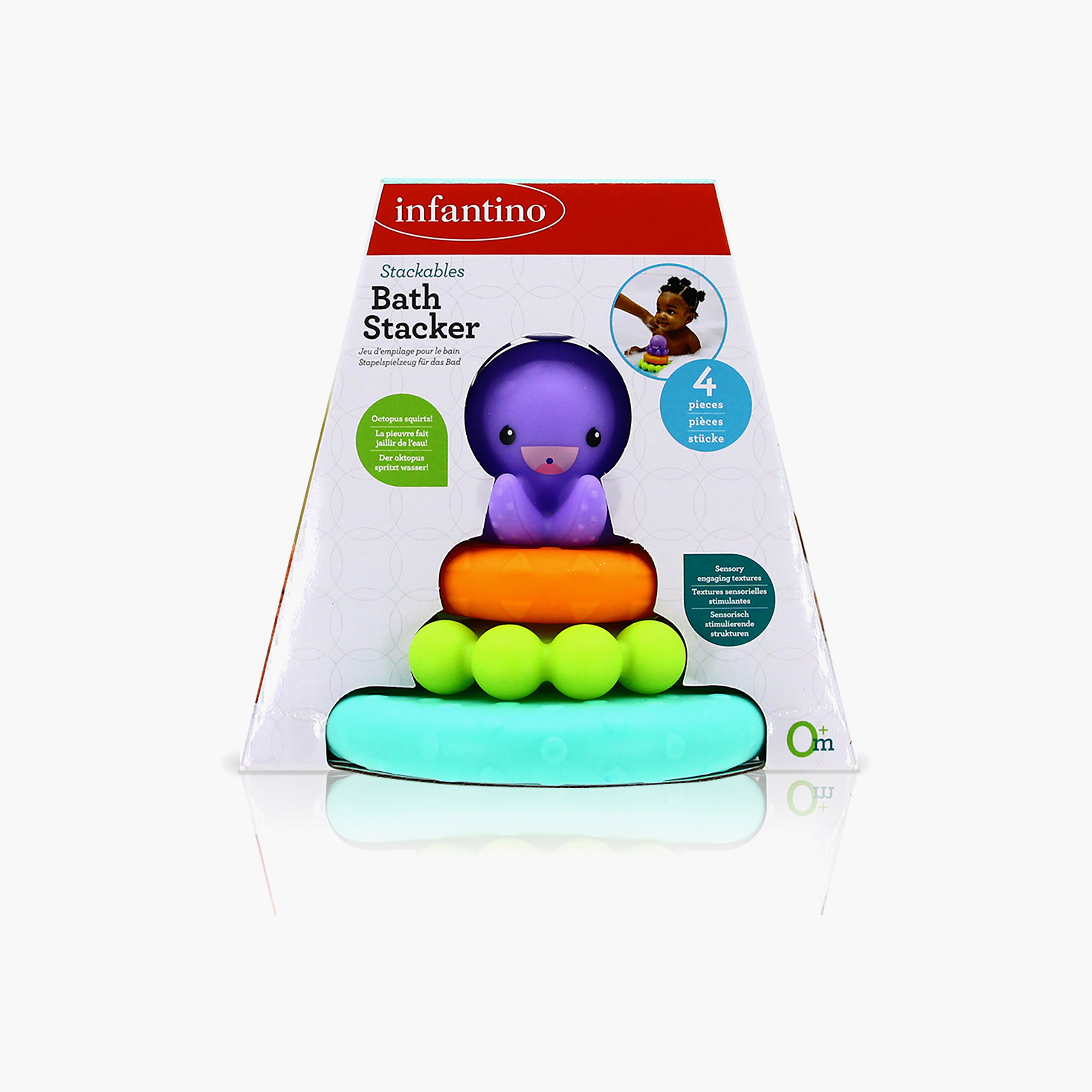 لعبة تكديس الأخطبوط للاستحمام من إنفانتينو-toys-babyandtoddlertoys-bathtoys-image-2