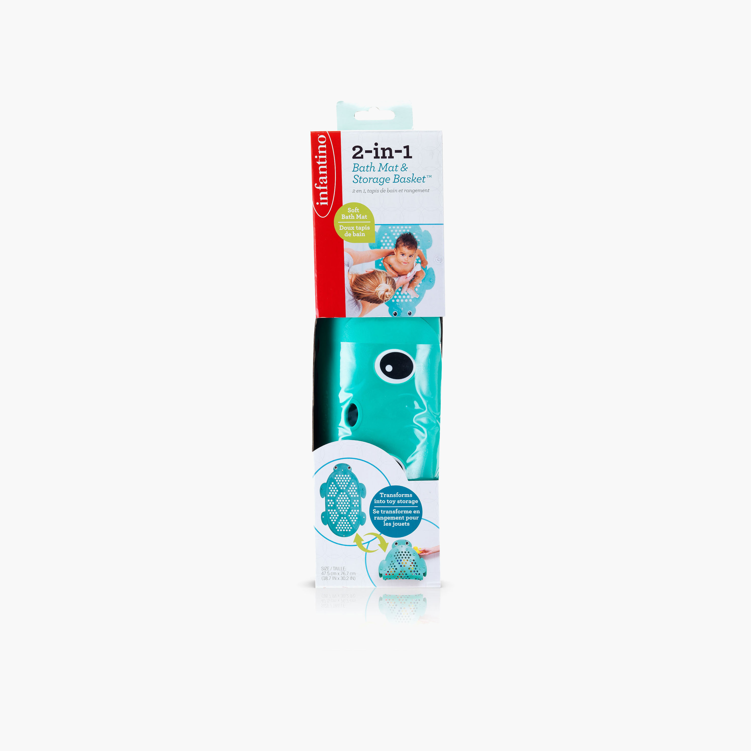 Infantino 2-In-1 Turtle Bath Mat & Storage Basket-toys-babyandtoddlertoys-bathtoys-image-4