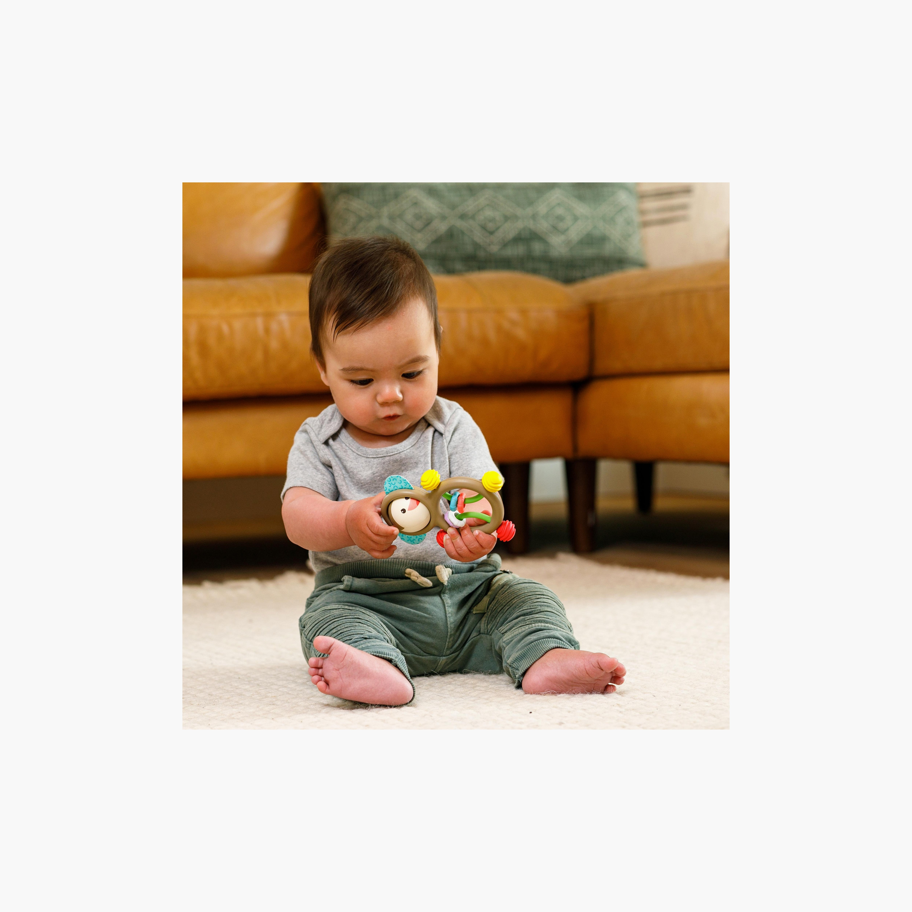 Infantino Busy Lil' Sensory Rattle & Teether-toys-babyandtoddlertoys-rattlesandteethers-image-2
