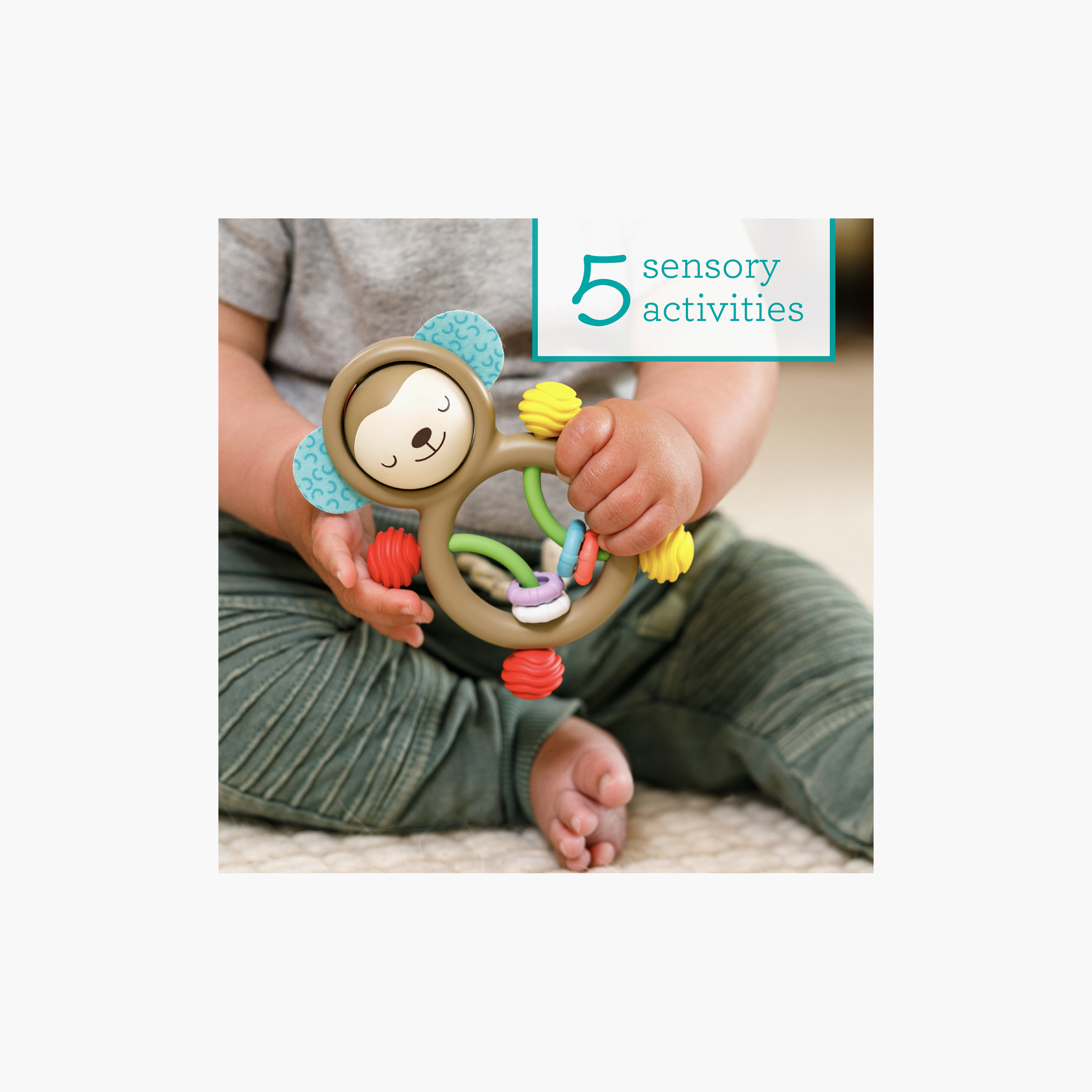 Infantino Busy Lil' Sensory Rattle & Teether-toys-babyandtoddlertoys-rattlesandteethers-image-3