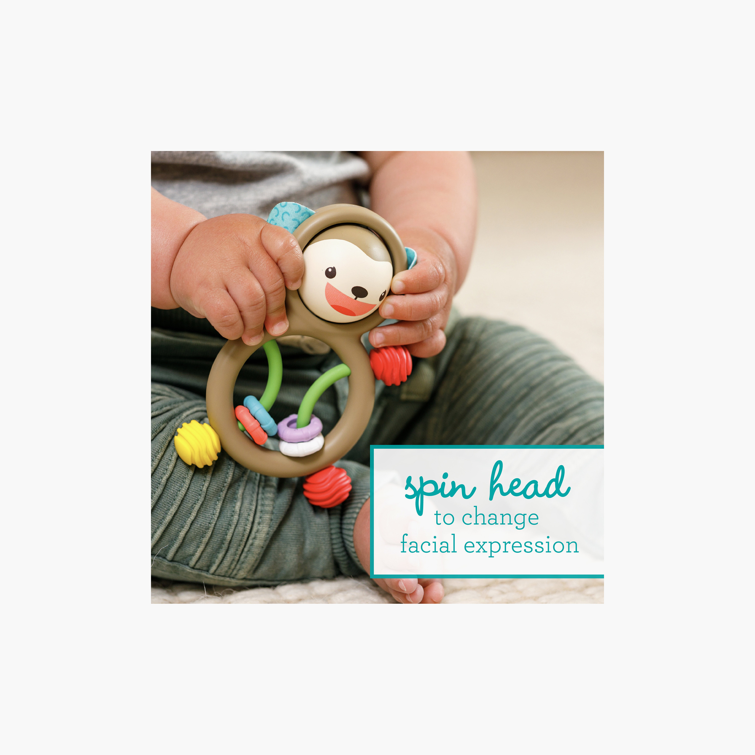 Infantino Busy Lil' Sensory Rattle & Teether-toys-babyandtoddlertoys-rattlesandteethers-image-4