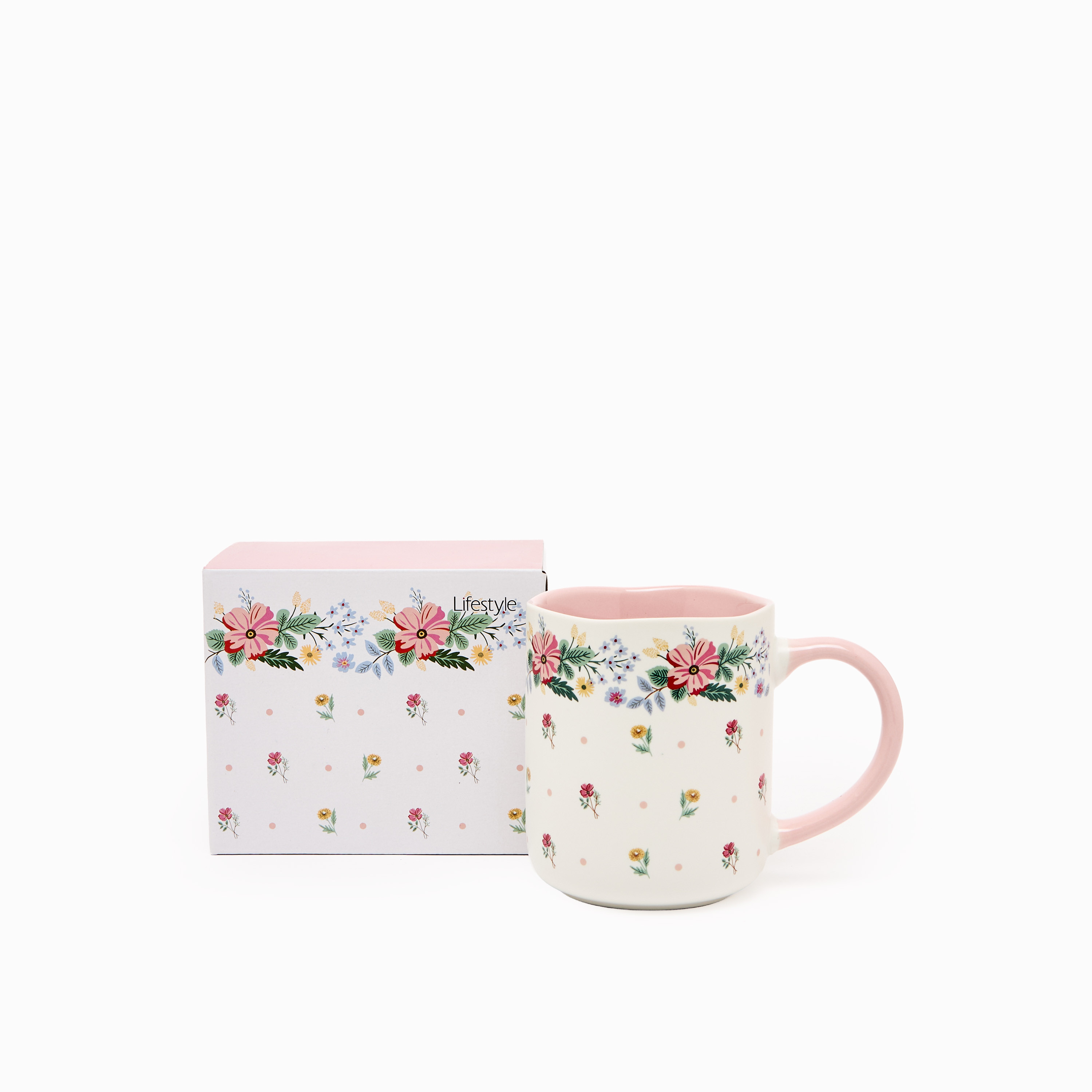 مج من الخزف الصيني بطبعات زهور - 385 مل-household-dining-teaandcoffee-mugsandcups-image-6
