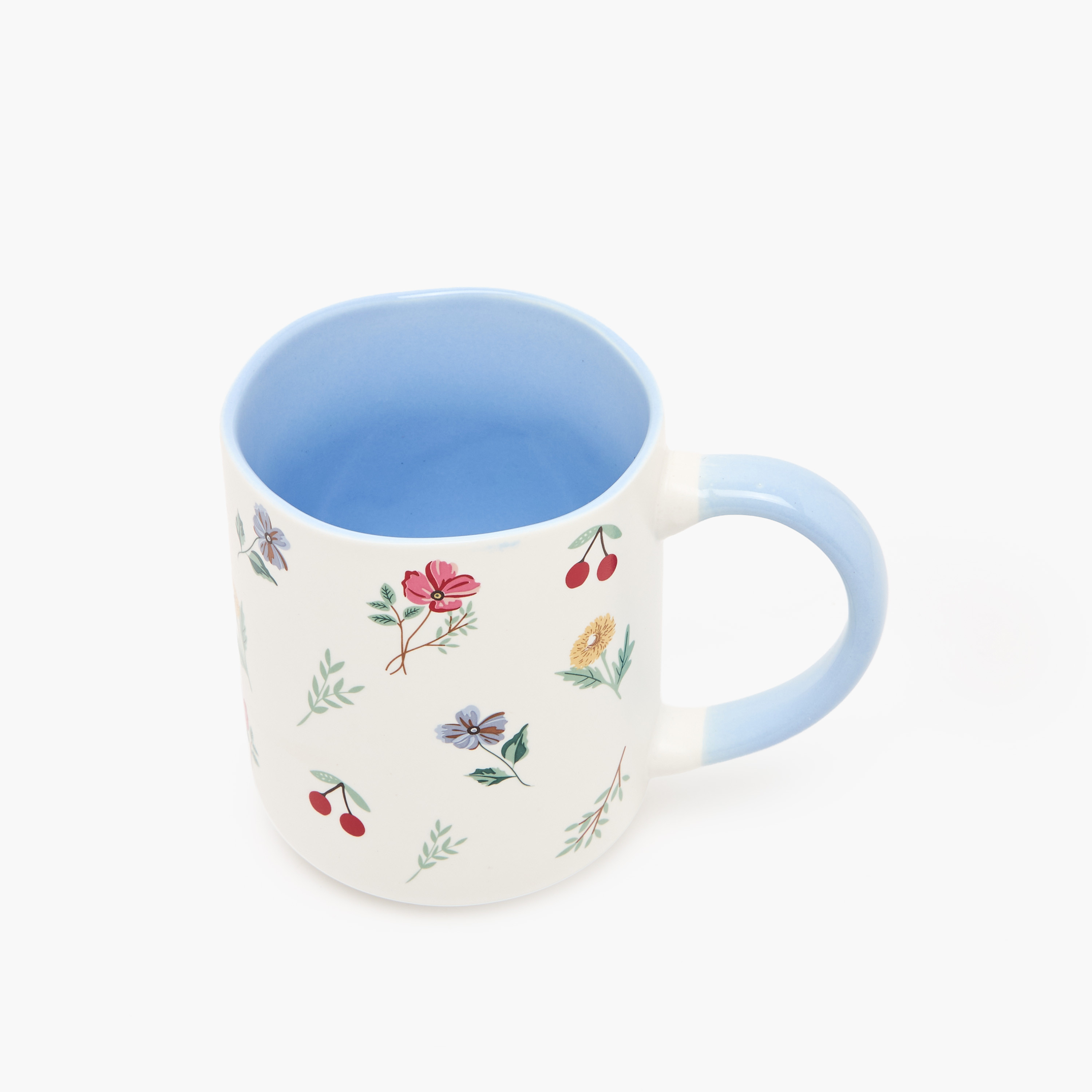 مجّ من الخزف الصيني الجديد بطبعات زهور ومقبض - 385 مل-household-dining-teaandcoffee-mugsandcups-image-3
