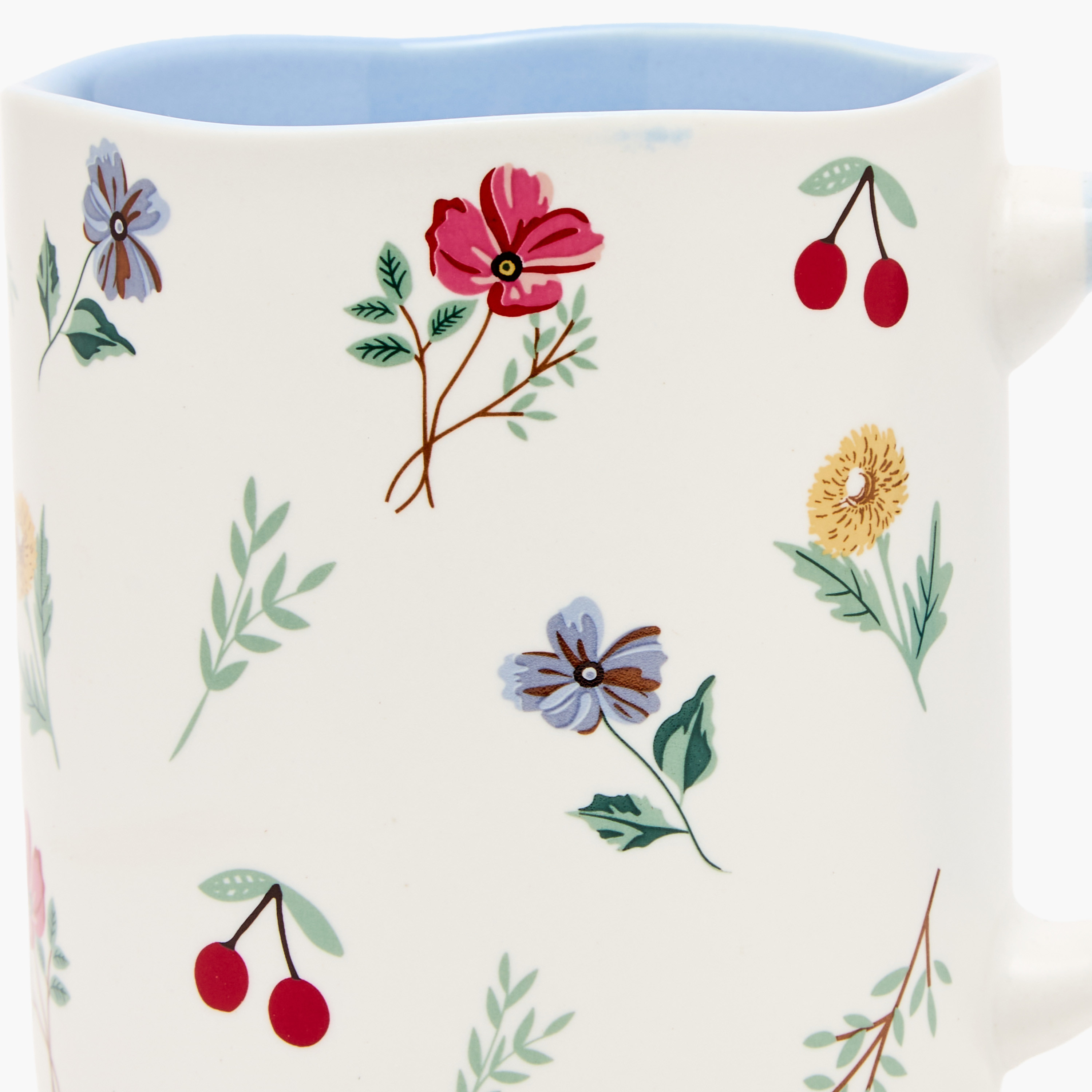 مجّ من الخزف الصيني الجديد بطبعات زهور ومقبض - 385 مل-household-dining-teaandcoffee-mugsandcups-image-4