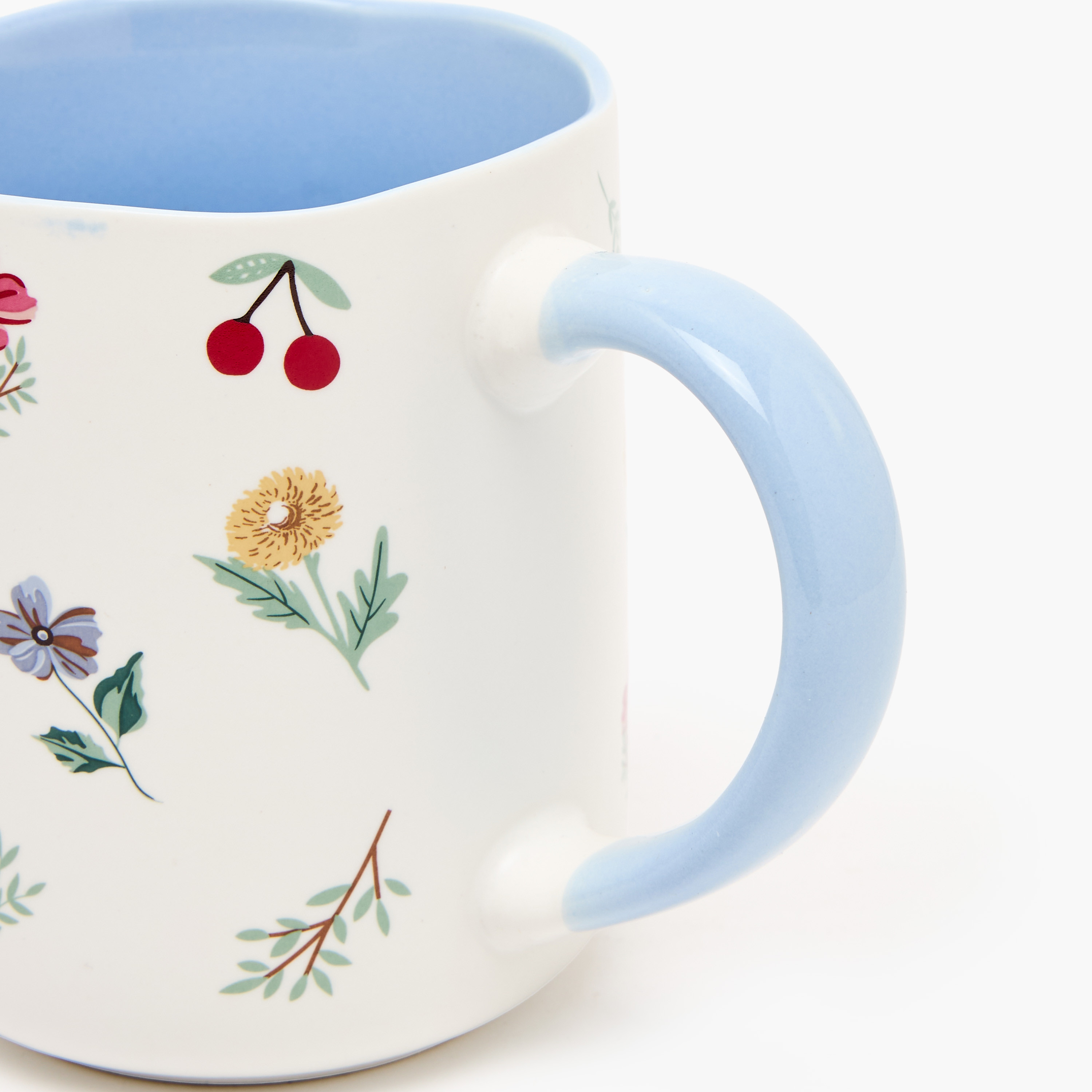 مجّ من الخزف الصيني الجديد بطبعات زهور ومقبض - 385 مل-household-dining-teaandcoffee-mugsandcups-image-5