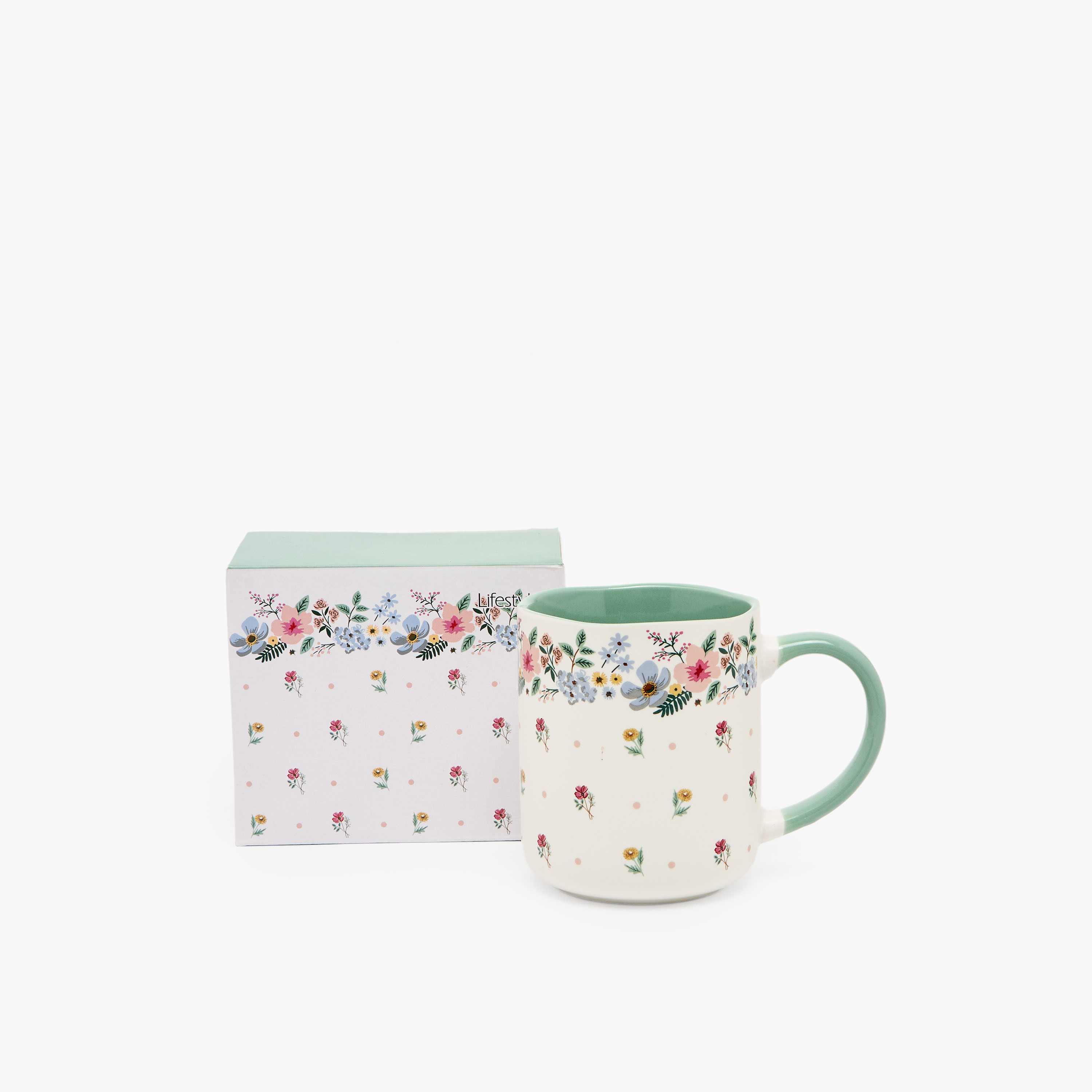 Flower Print Ceramic Mug - 385 ml-household-dining-teaandcoffee-mugsandcups-image-6