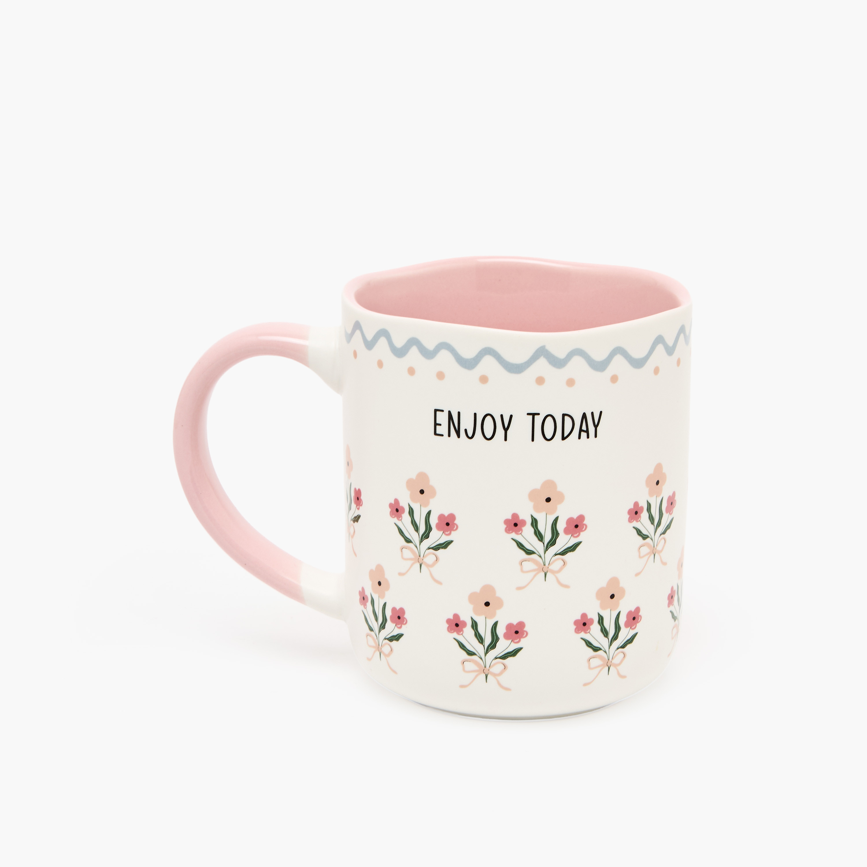 Flower Print New Bone China Mug with Handle - 385 ml-household-dining-teaandcoffee-mugsandcups-image-2