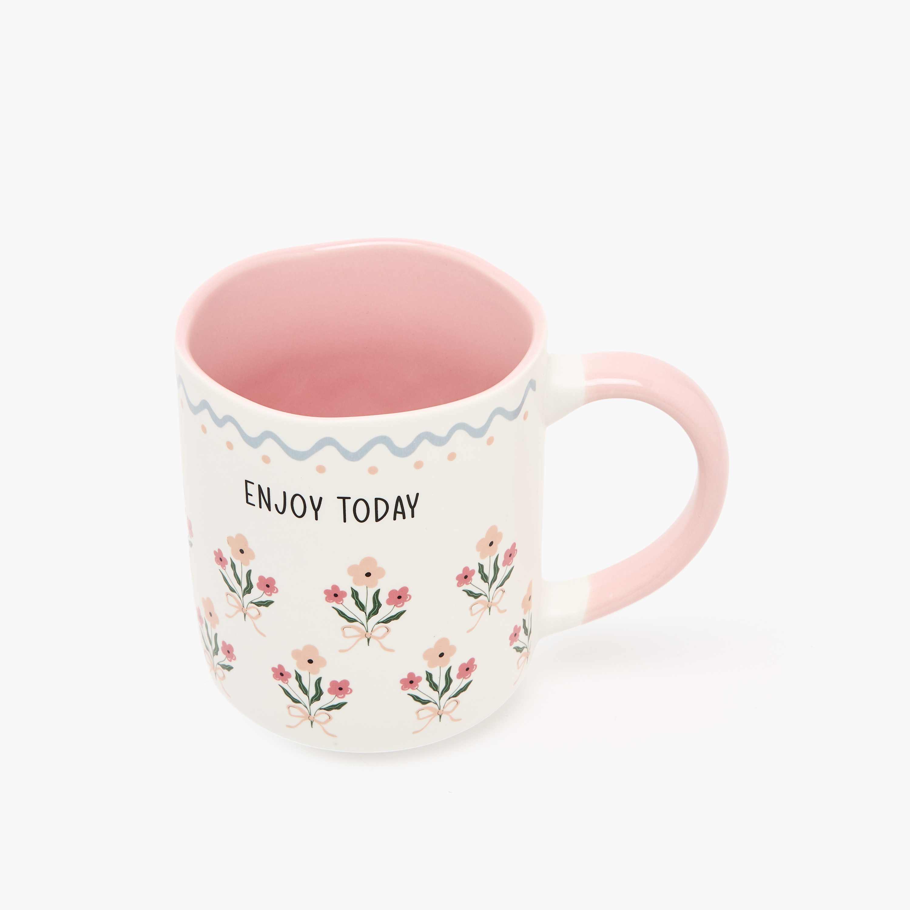 Flower Print New Bone China Mug with Handle - 385 ml-household-dining-teaandcoffee-mugsandcups-image-3