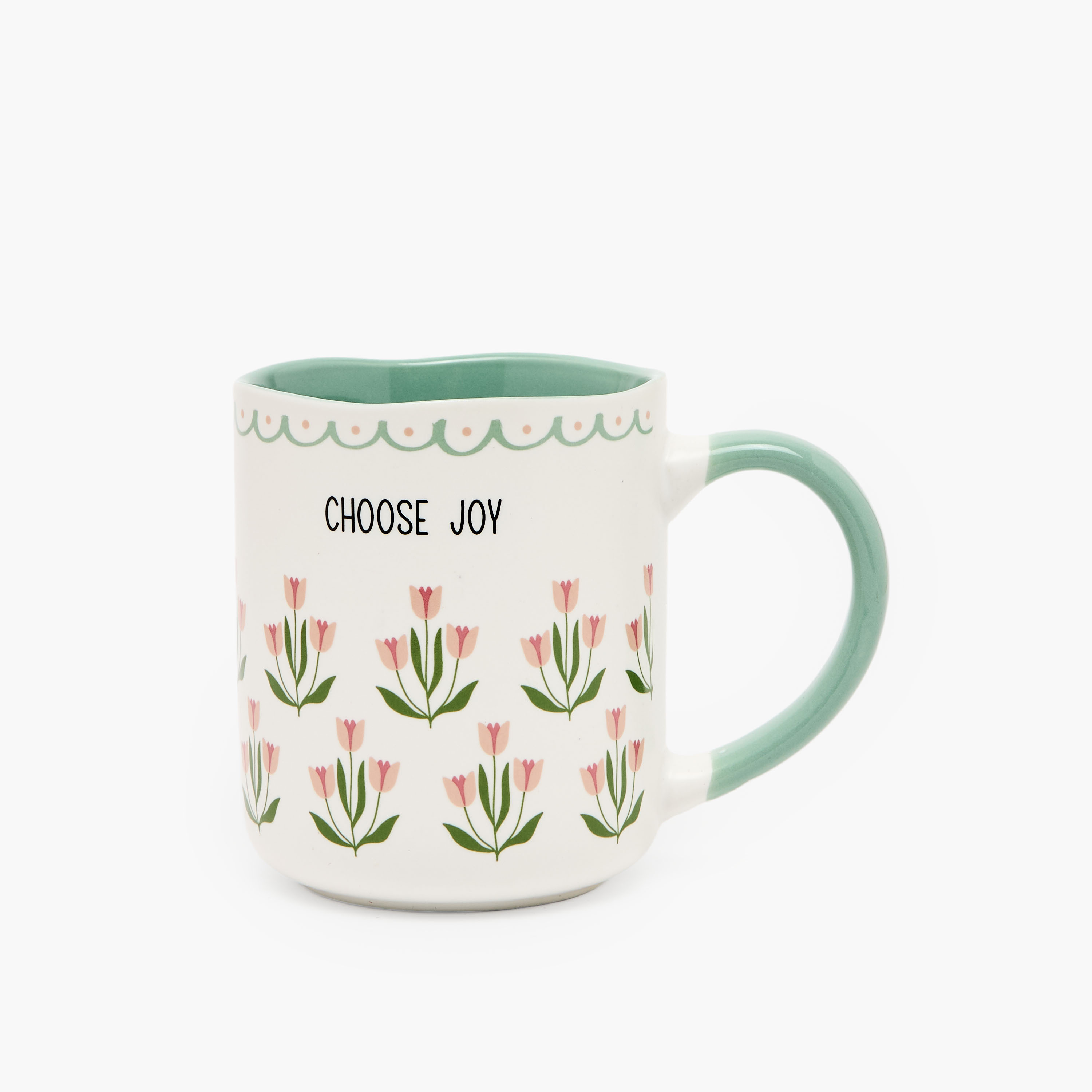 Flower Print Ceramic Mug - 385 ml-household-dining-teaandcoffee-mugsandcups-image-1