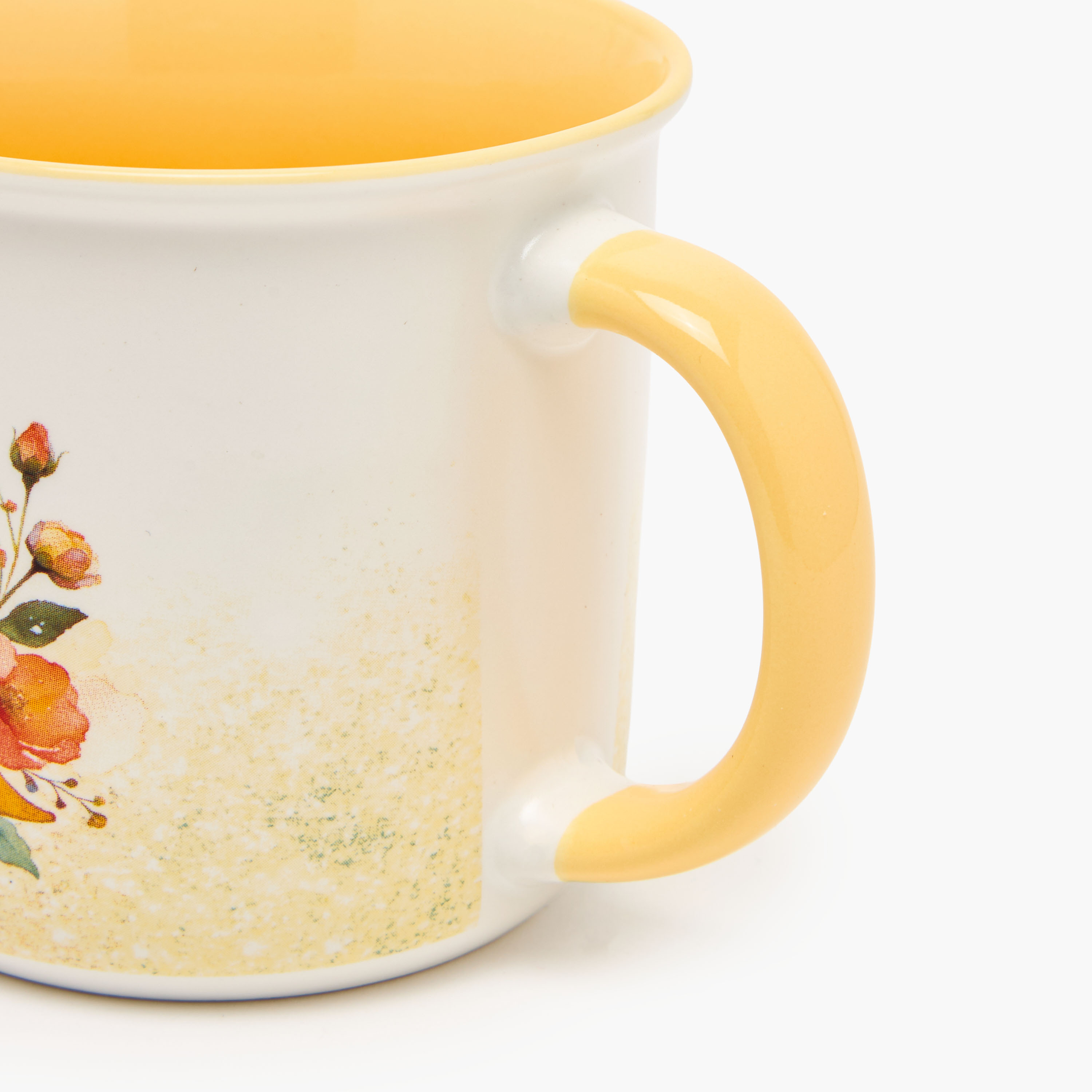 Floral Print Ceramic Mug with Initial R - 355 ml-household-dining-teaandcoffee-mugsandcups-image-5