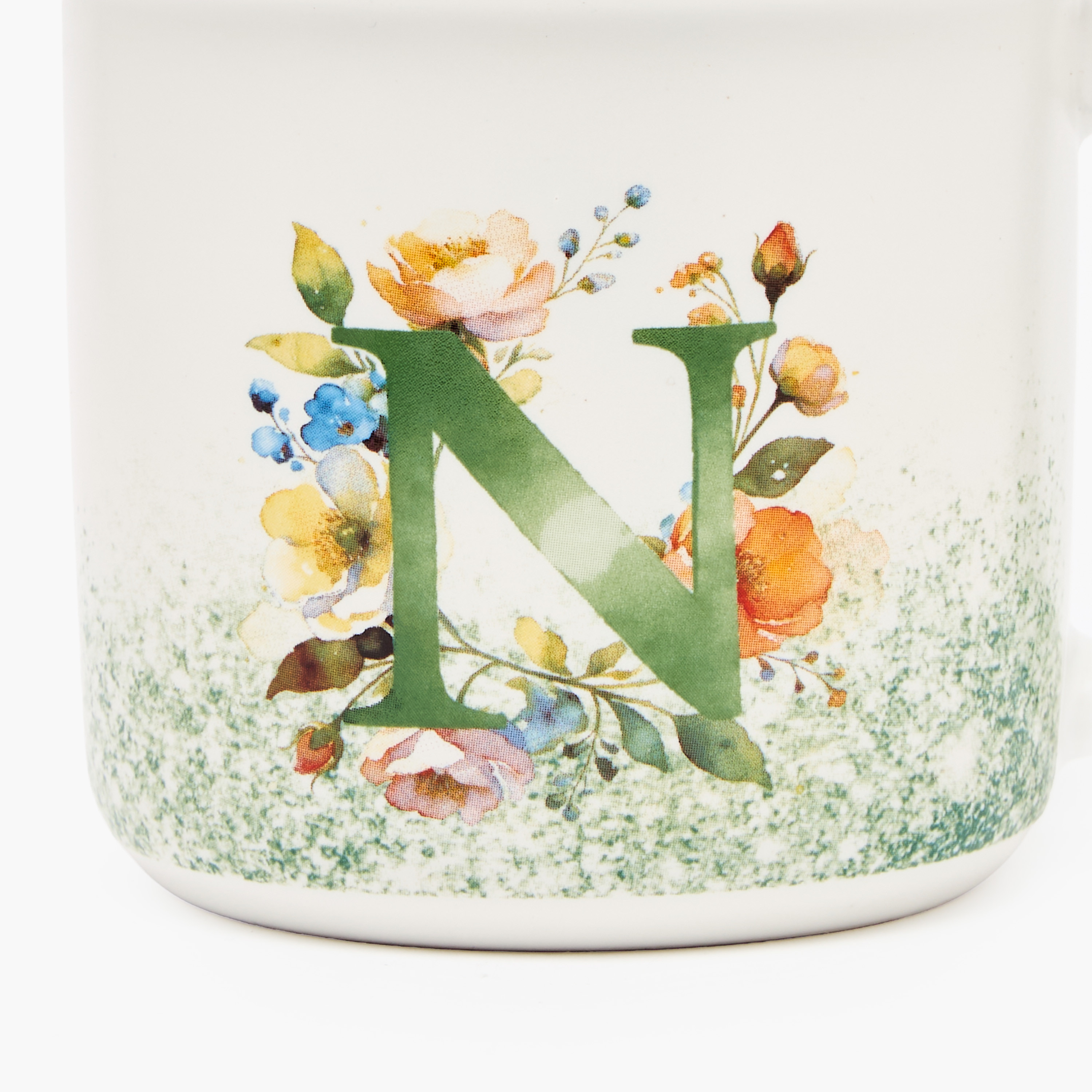 Floral Print New Bone China Mug with Initial 'N' - 380 ml-household-dining-teaandcoffee-mugsandcups-image-4