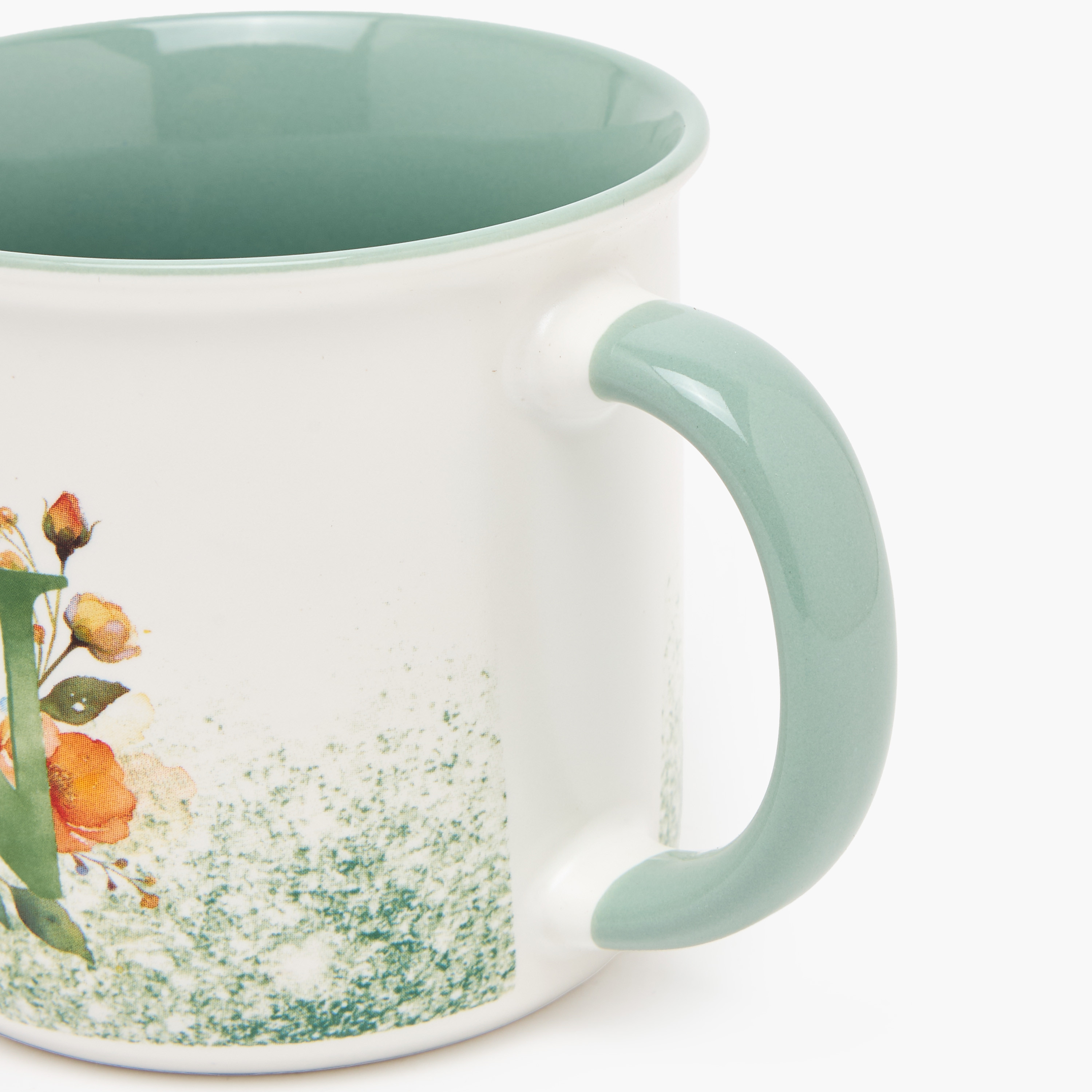 Floral Print New Bone China Mug with Initial 'N' - 380 ml-household-dining-teaandcoffee-mugsandcups-image-5