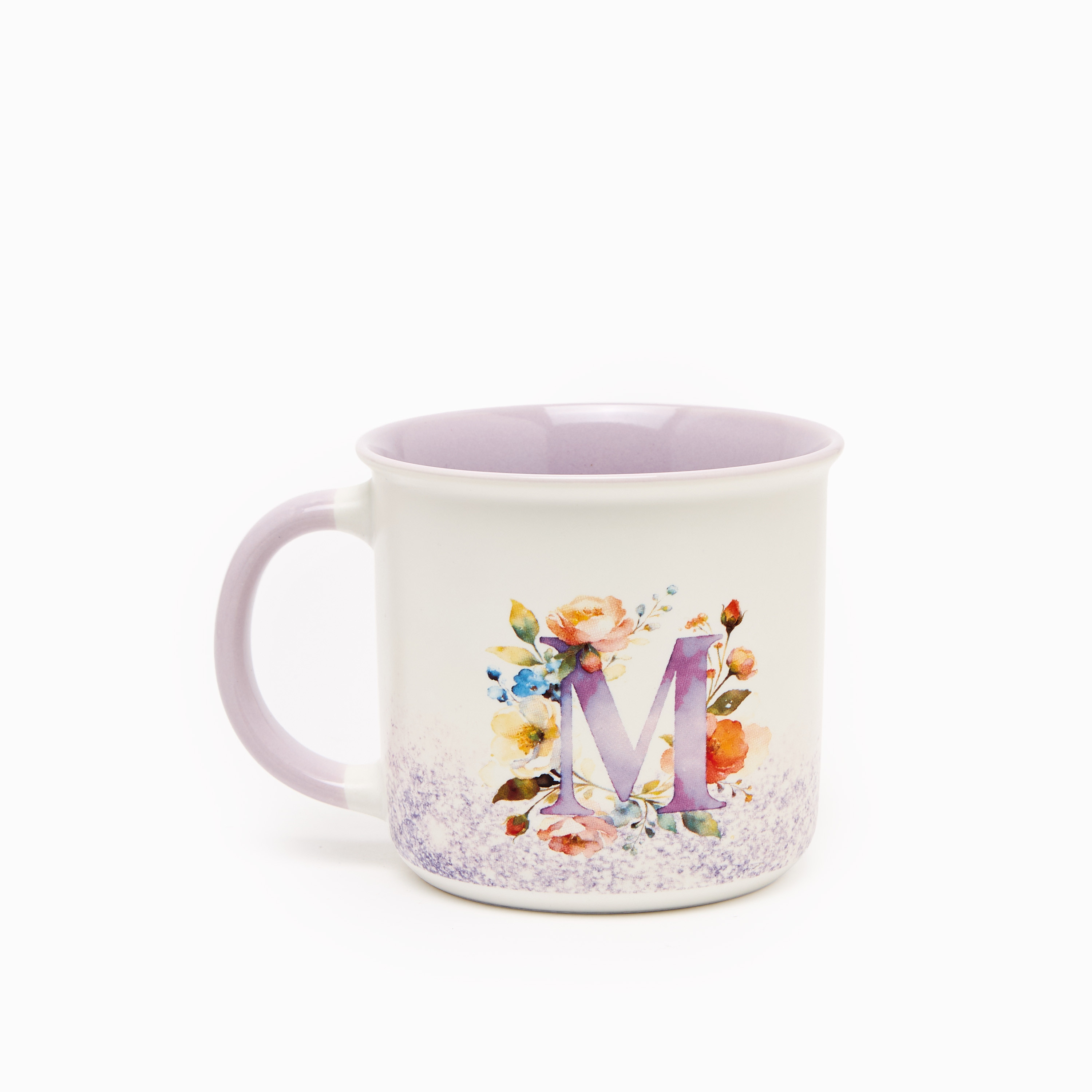 مجّ من الخزف الصيني الجديد بطبعات زهرية وحرف إم - 355 مل-household-dining-teaandcoffee-mugsandcups-image-2