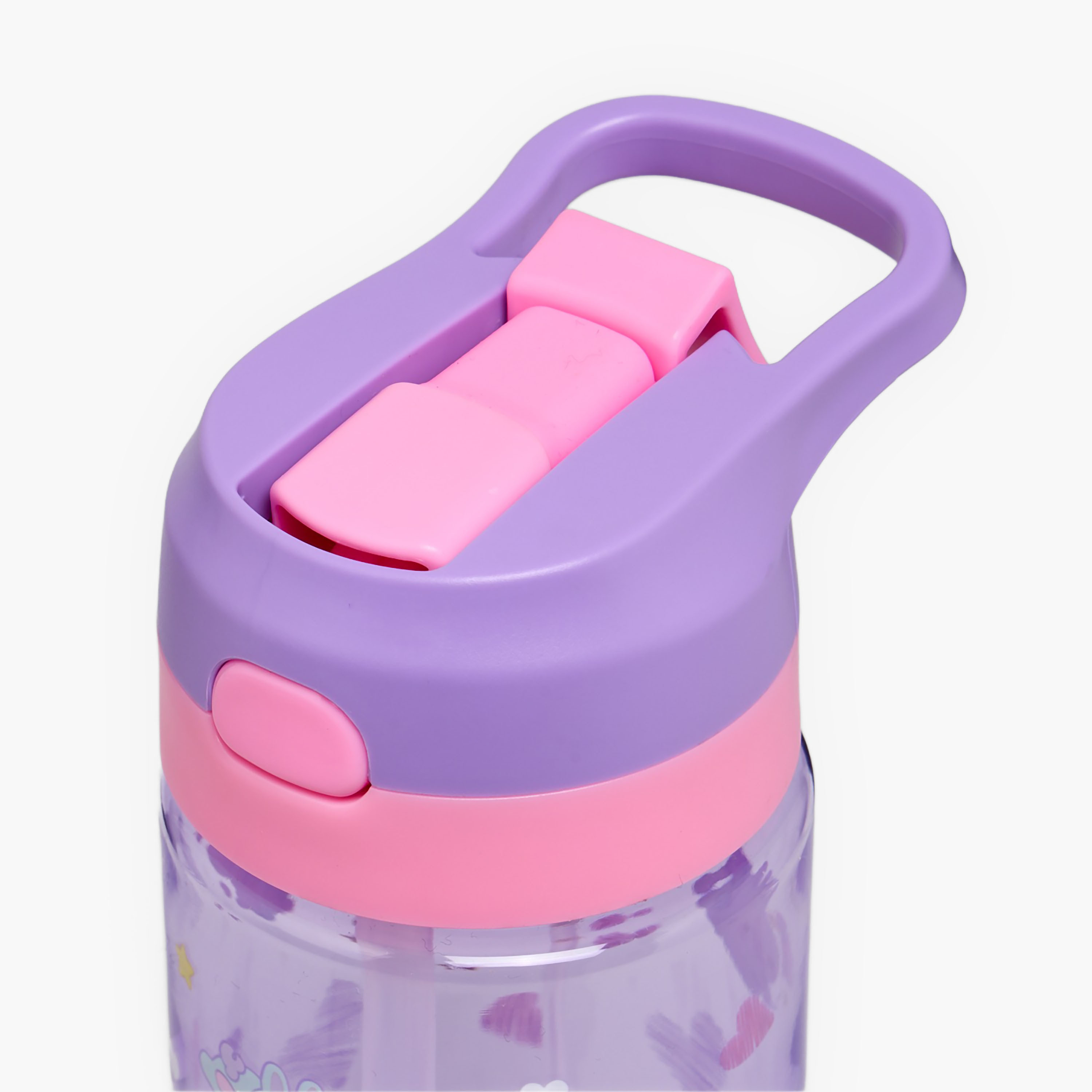 Minmie Bunny Print Silicone Water Bottle with Spout and Handle - 700 ml-school-waterbottles-image-4